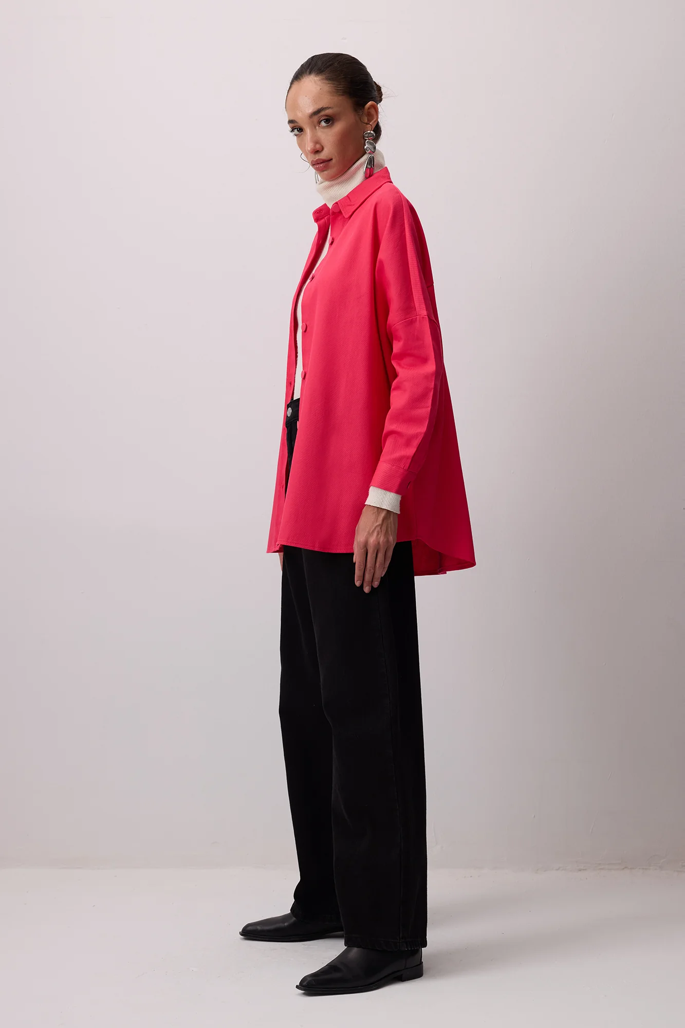 100% COTTON OVERSIZED BASIC SHIRT - Image 5