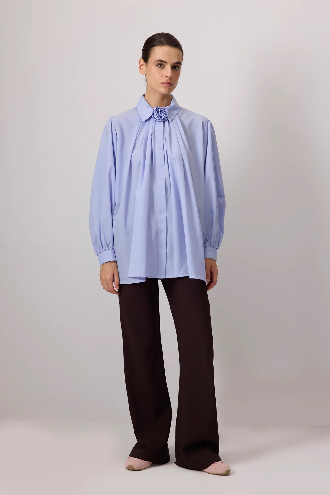 100% COTTON ROSE DETAILED SHIRT - Image 5
