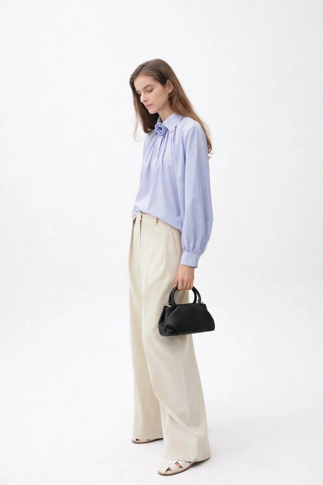 100% COTTON ROSE DETAILED SHIRT - Image 7