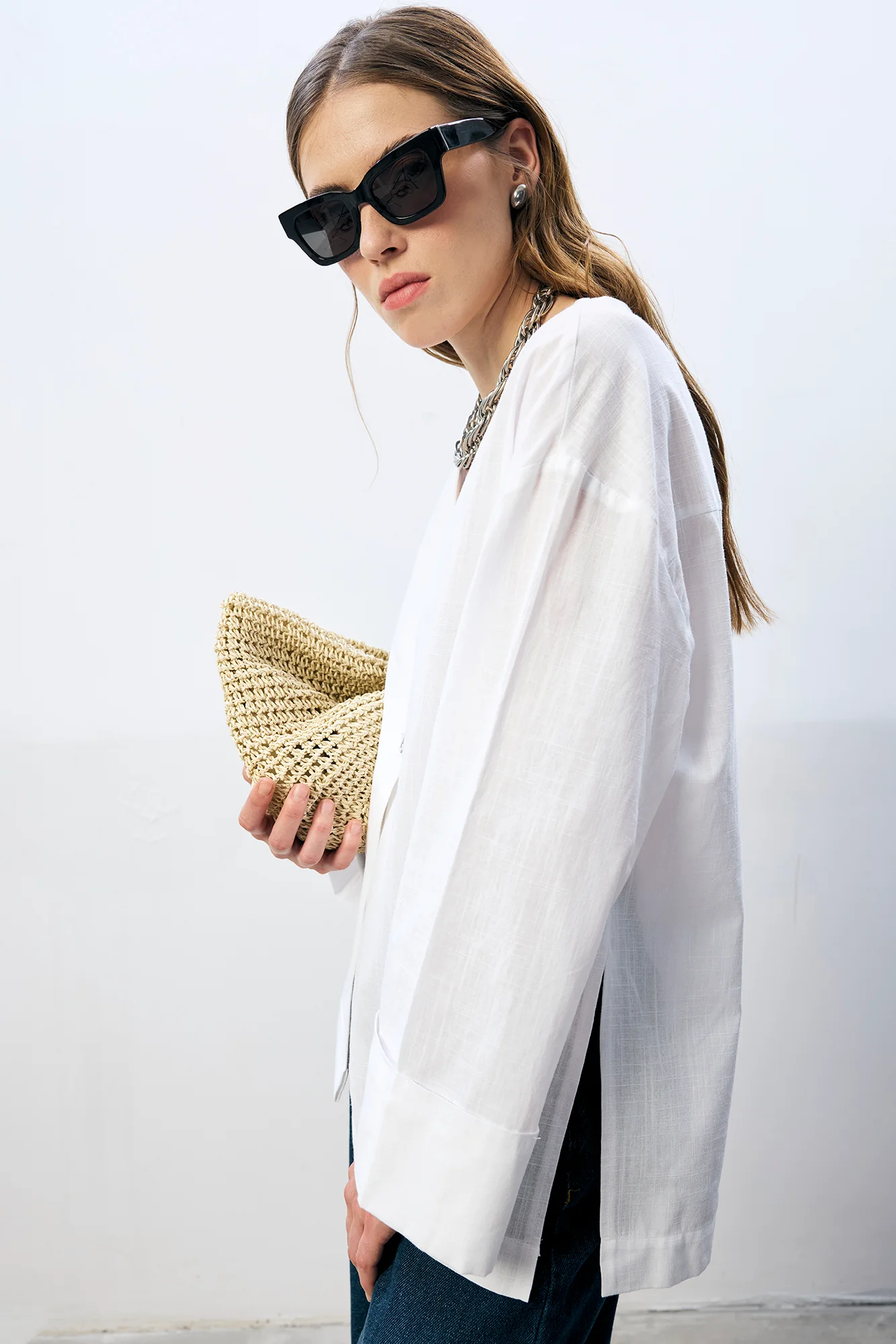 100% COTTON BUTTONED JACKET - Image 3