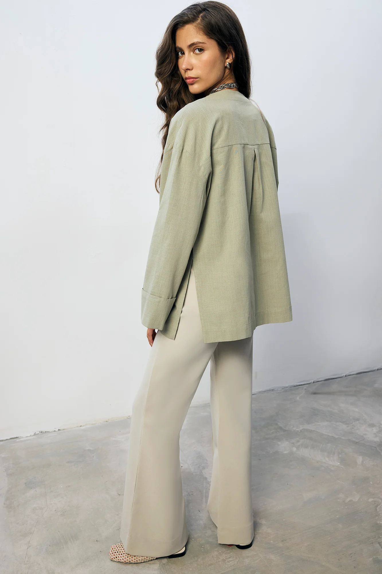 100% COTTON BUTTONED JACKET - Image 3