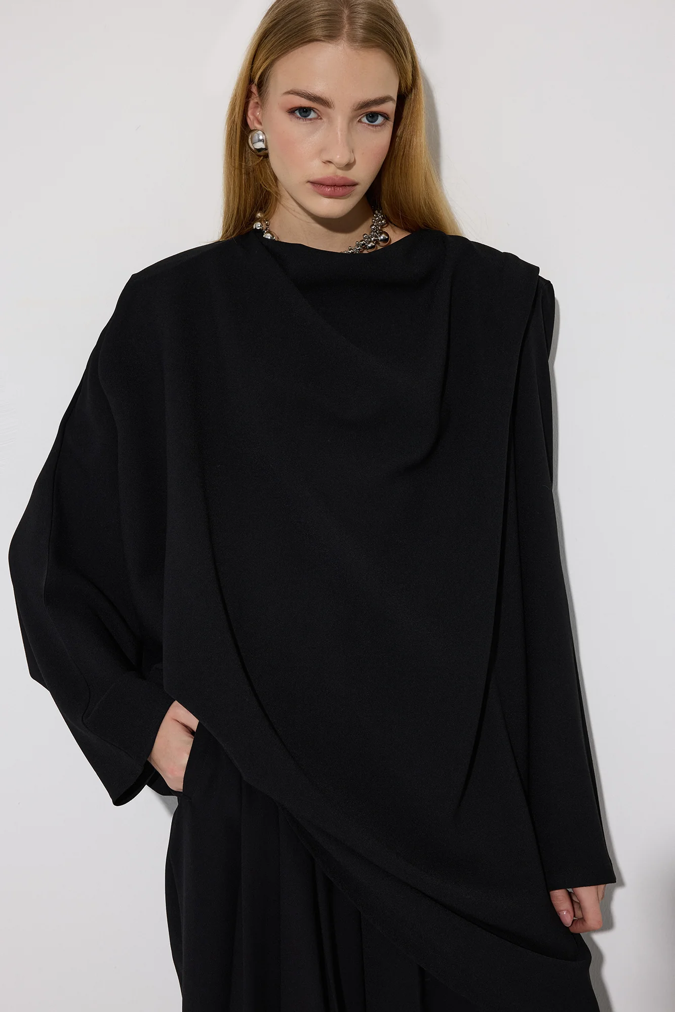 ASYMMETRIC DRAPED TUNIC - Image 2