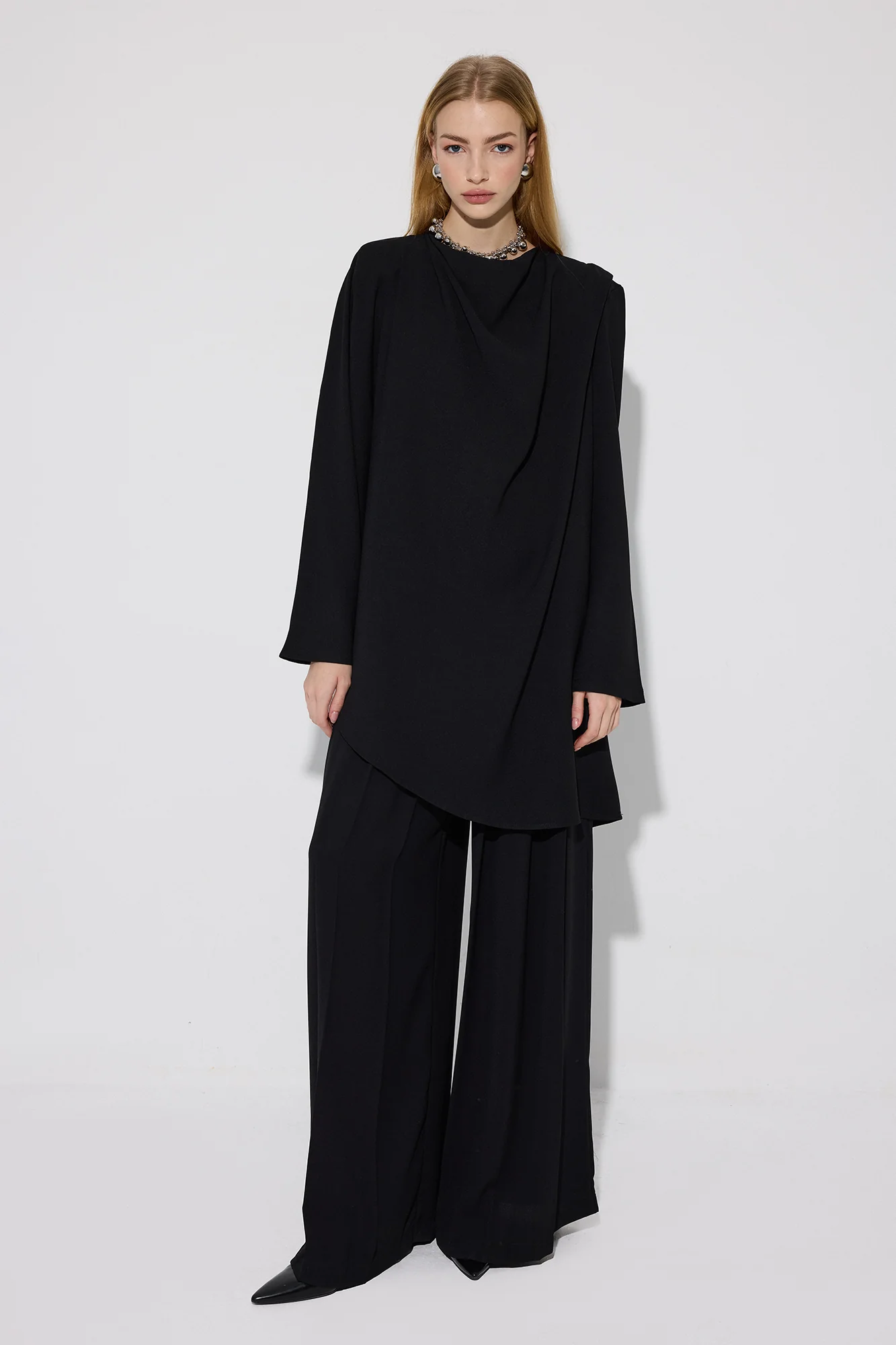 ASYMMETRIC DRAPED TUNIC - Image 3