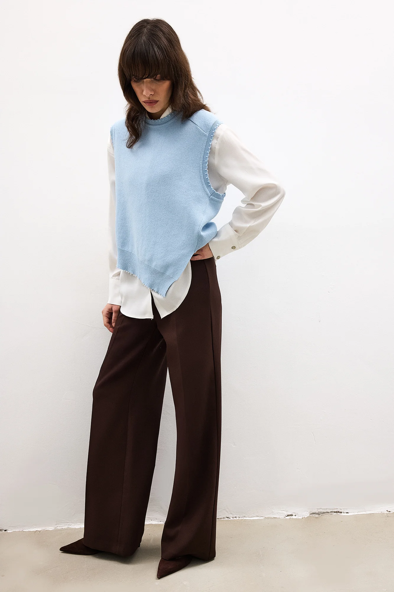 ASYMMETRICAL CUT KNIT SWEATER - Image 4
