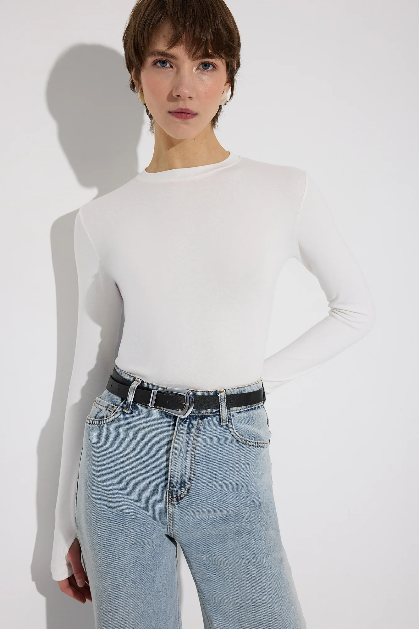 THUMB-FASTENİNG LONG-SLEEVED BODYSUİT - Image 3