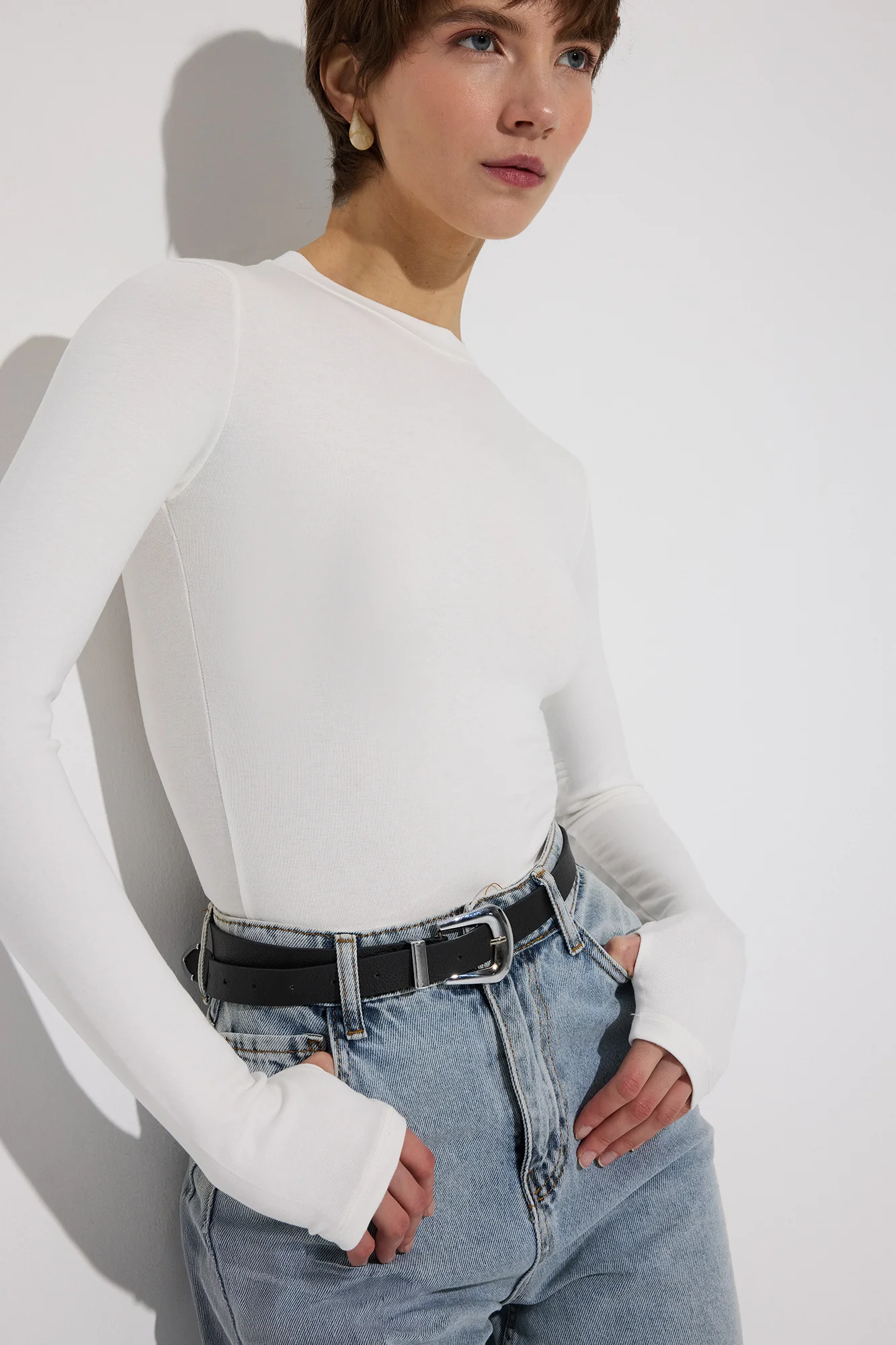 THUMB-FASTENİNG LONG-SLEEVED BODYSUİT - Image 5