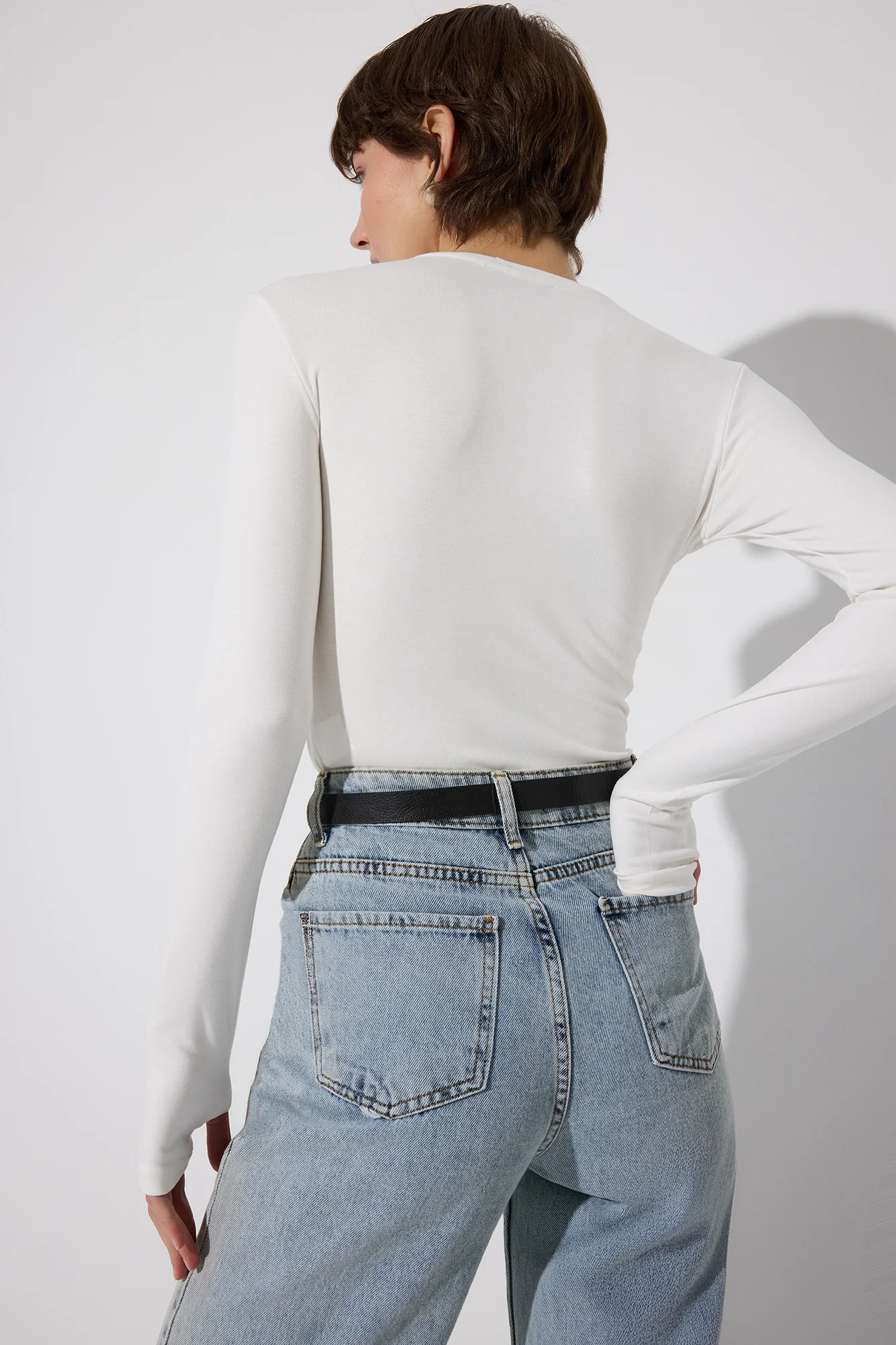 THUMB-FASTENİNG LONG-SLEEVED BODYSUİT - Image 6