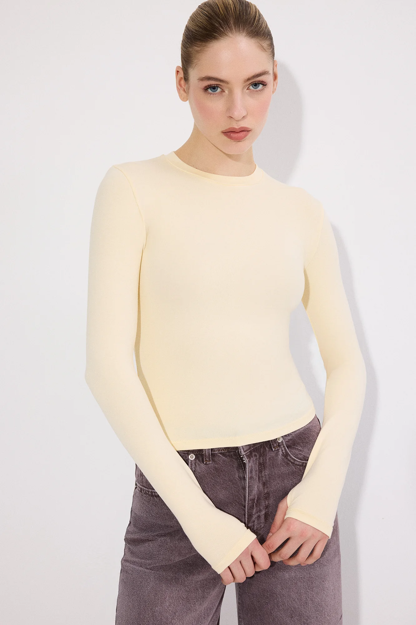THUMB-FASTENİNG LONG-SLEEVED BODYSUİT - Image 3