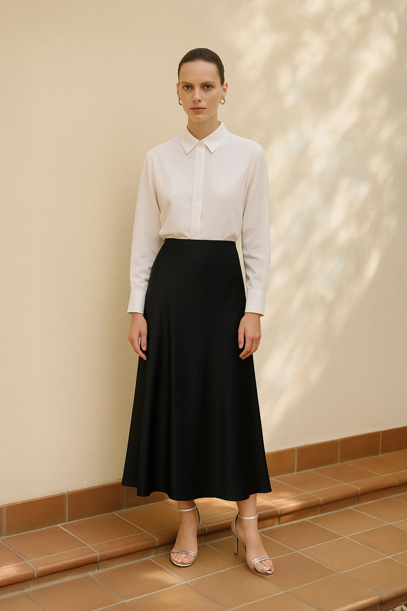 BASIC SATIN SKIRT - Image 3