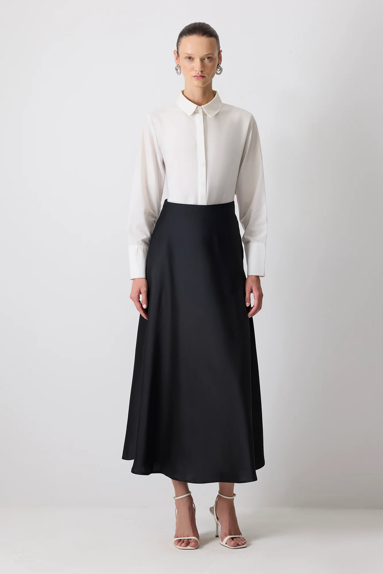 BASIC SATIN SKIRT - Image 5