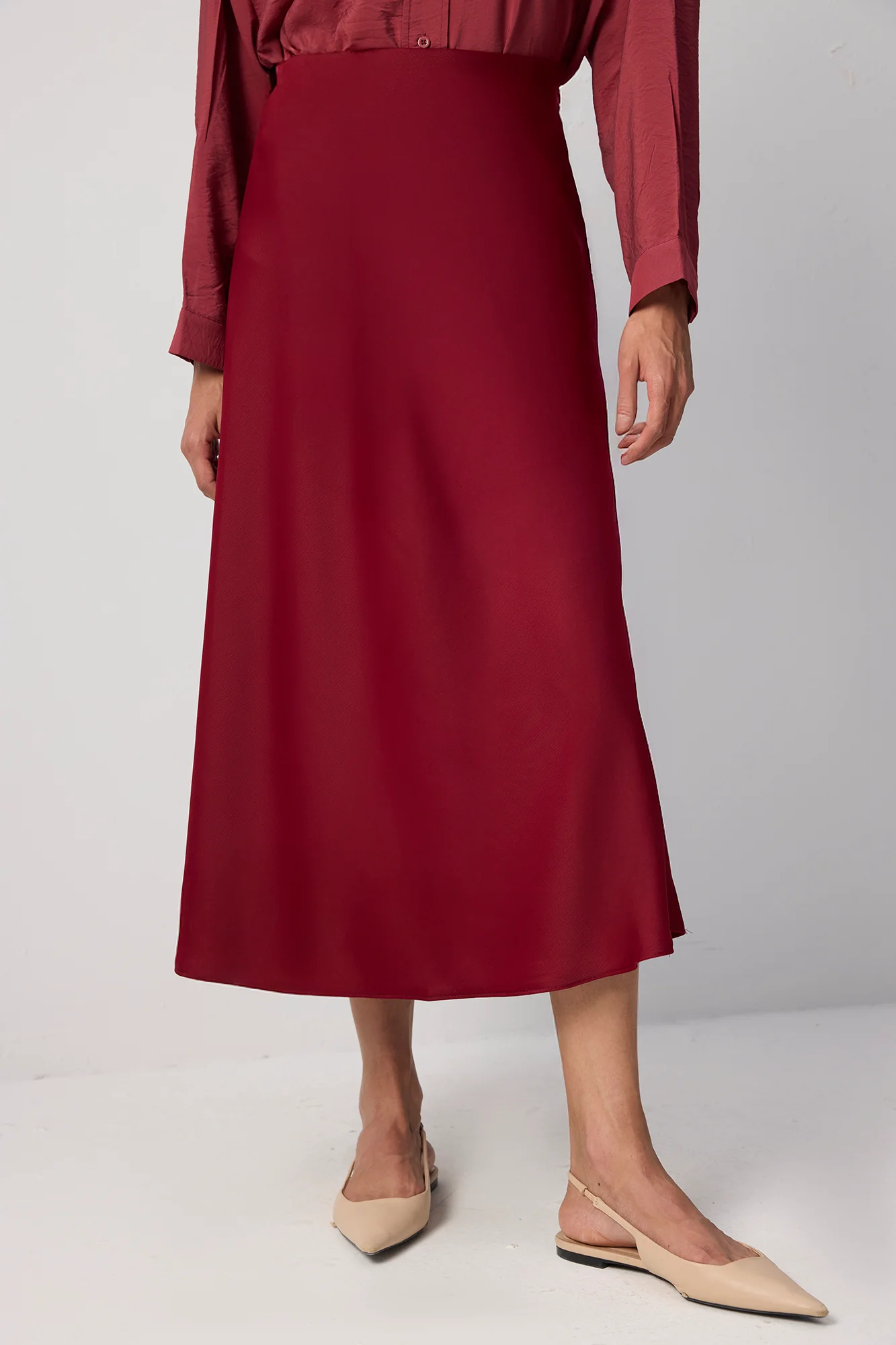BASIC SATIN SKIRT - Image 3