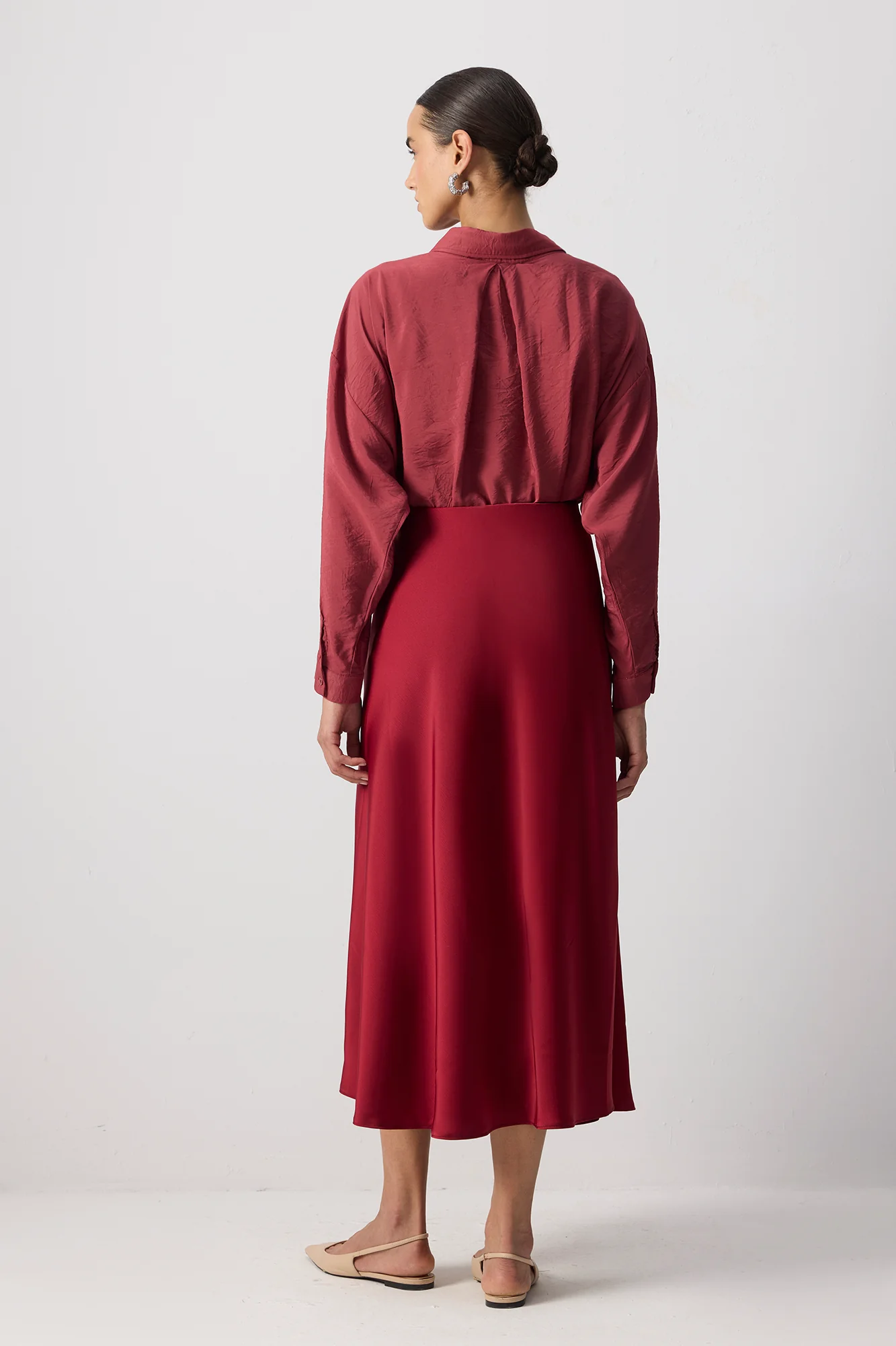 BASIC SATIN SKIRT - Image 5