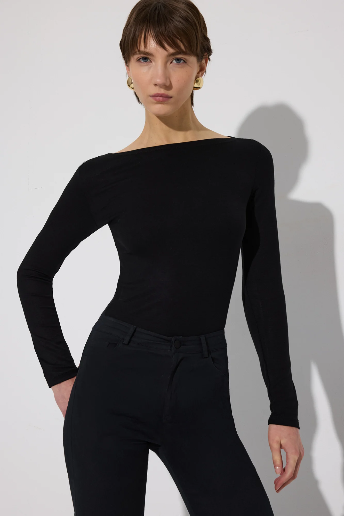 BOAT NECK LONG-SLEEVED BODYSUIT - Image 3