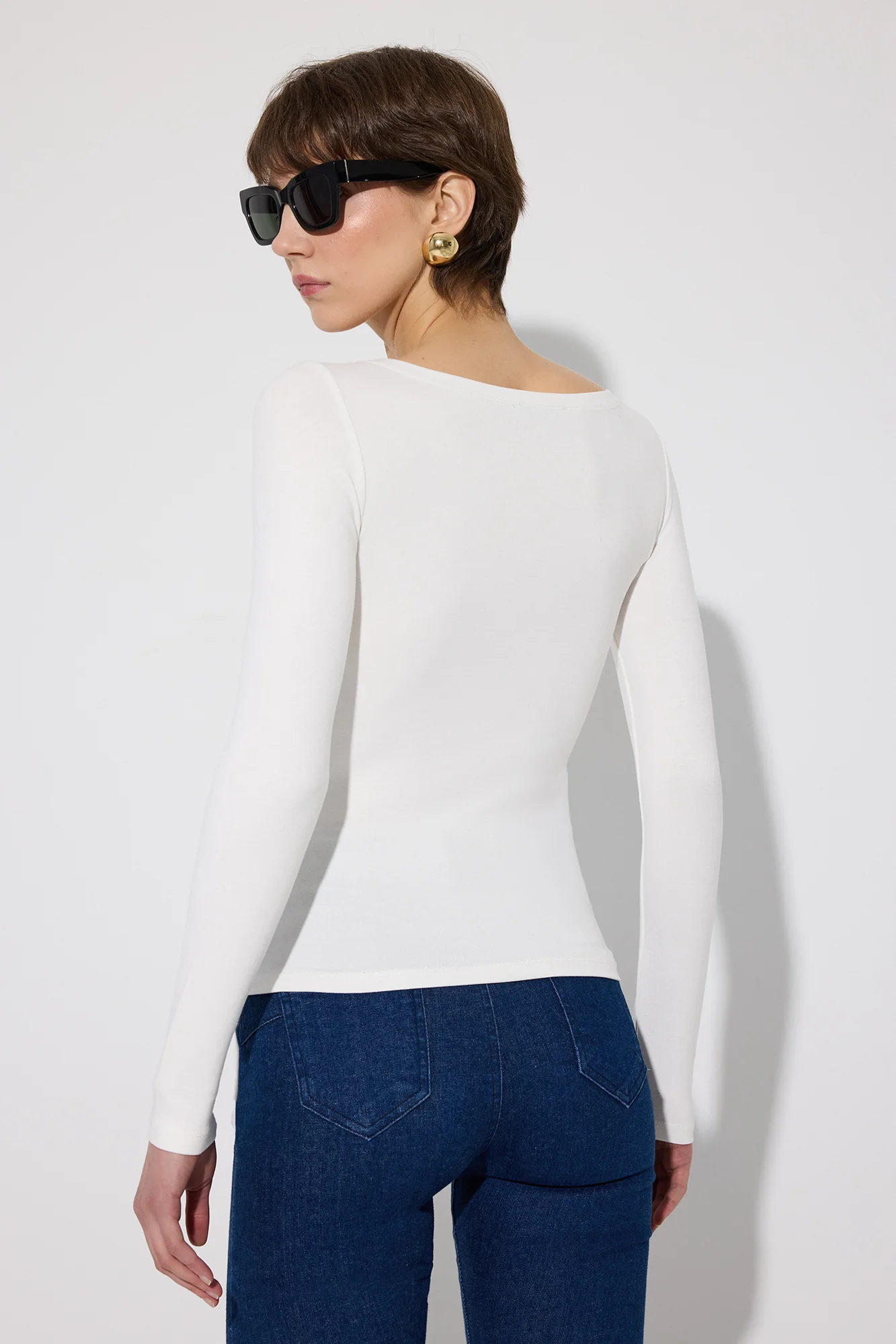 BOAT NECK LONG-SLEEVED BODYSUIT - Image 6