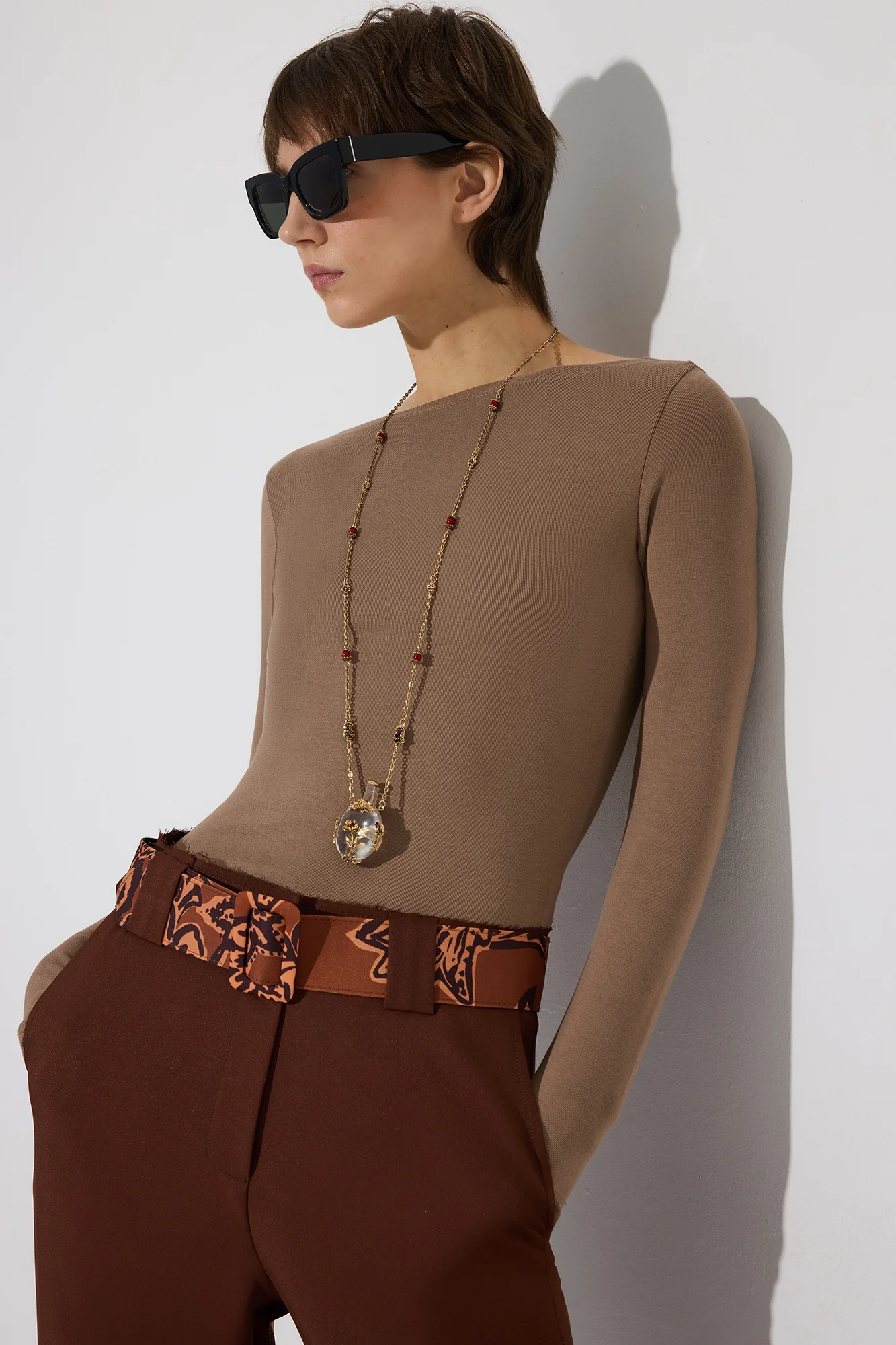 BOAT NECK LONG-SLEEVED BODYSUIT - Image 4