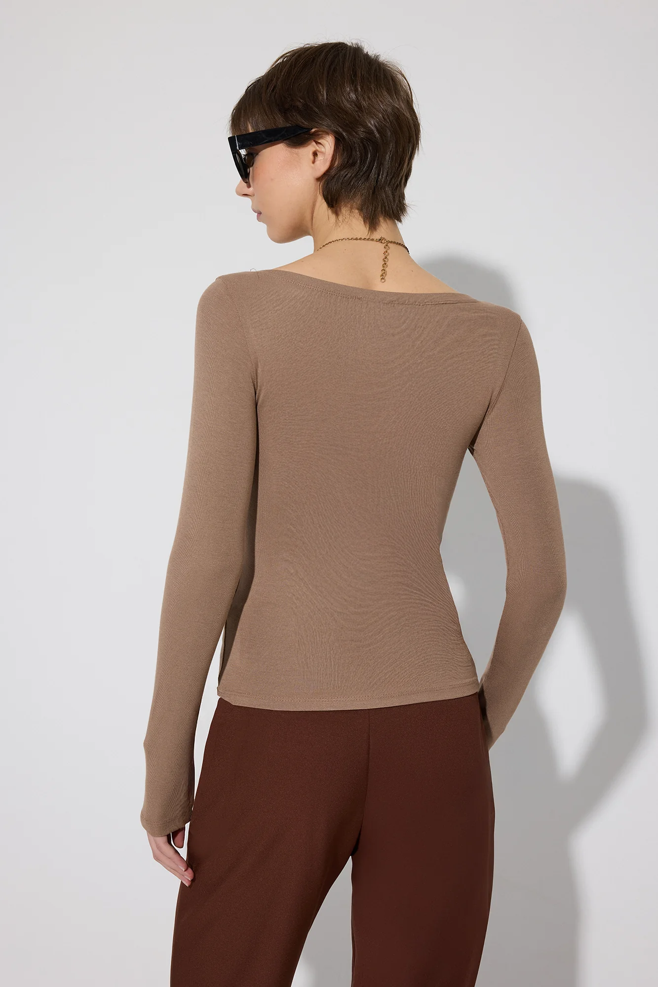 BOAT NECK LONG-SLEEVED BODYSUIT - Image 5