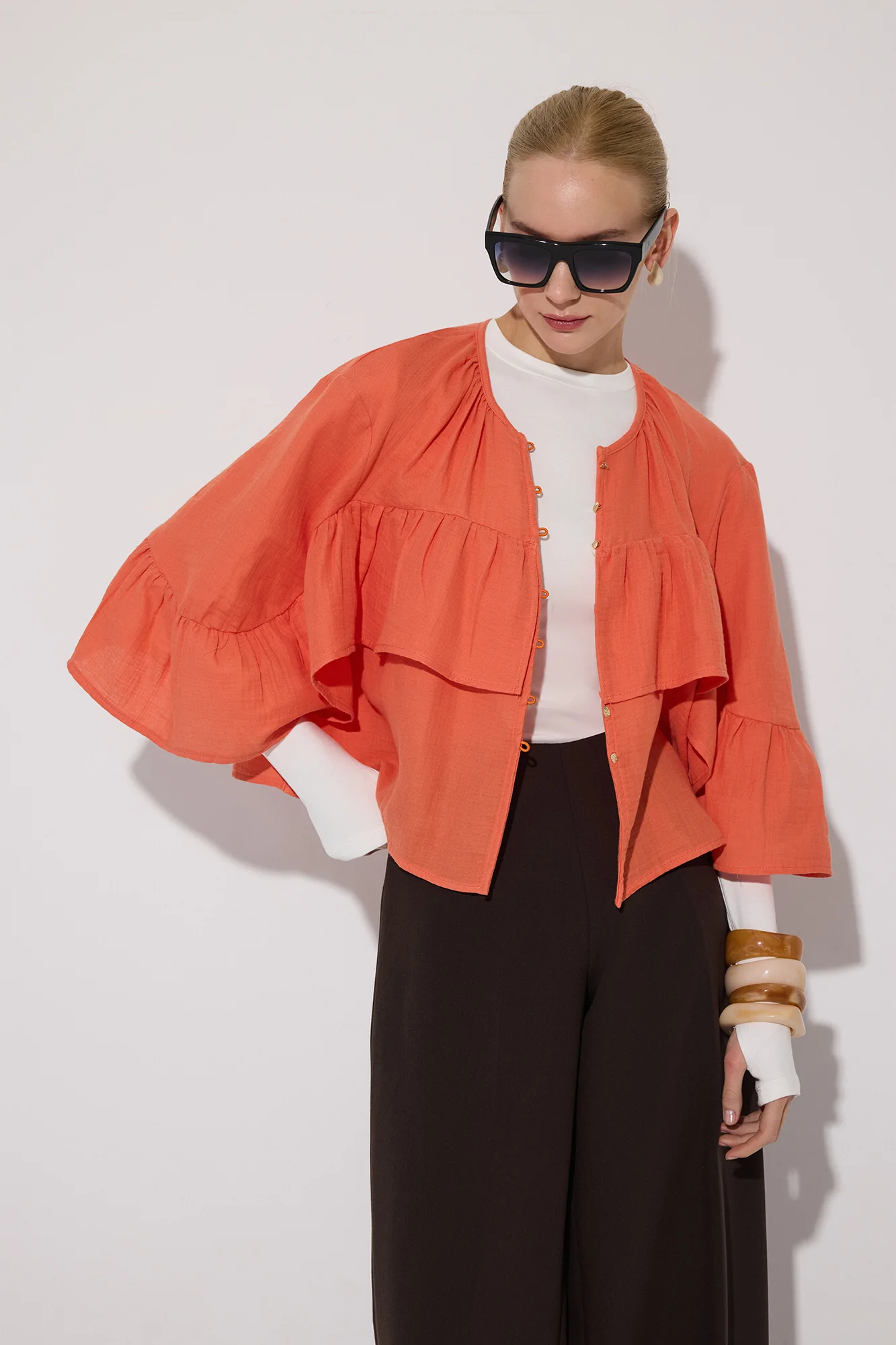 BAT SLEEVE MUSLIN SHIRT - Image 2