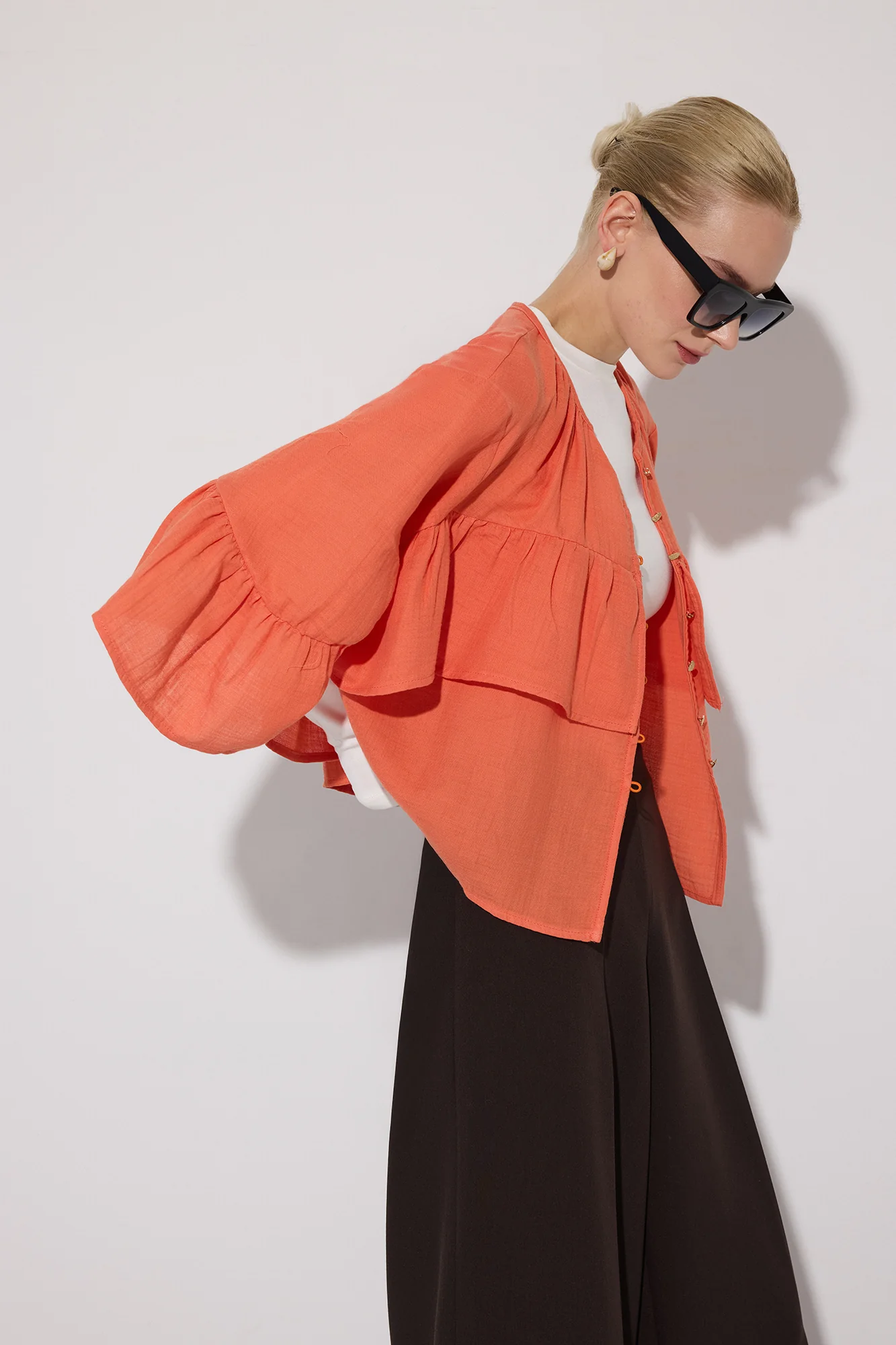 BAT SLEEVE MUSLIN SHIRT - Image 4