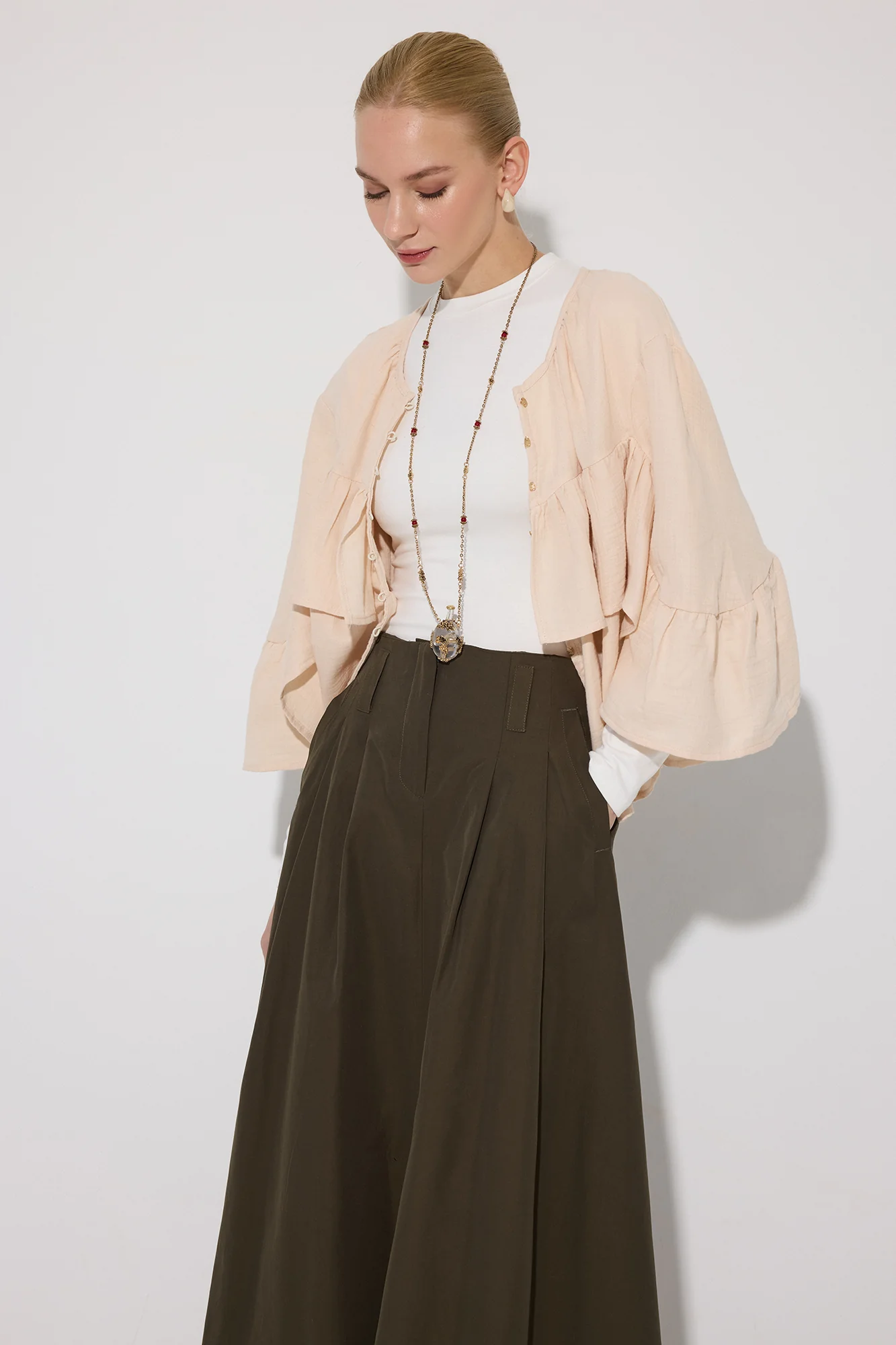 BAT SLEEVE MUSLIN SHIRT - Image 3