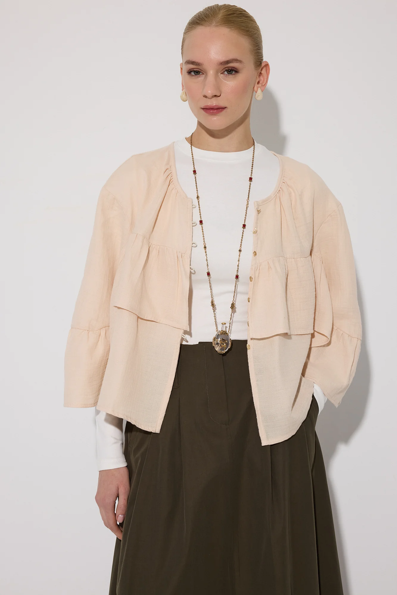 BAT SLEEVE MUSLIN SHIRT - Image 4