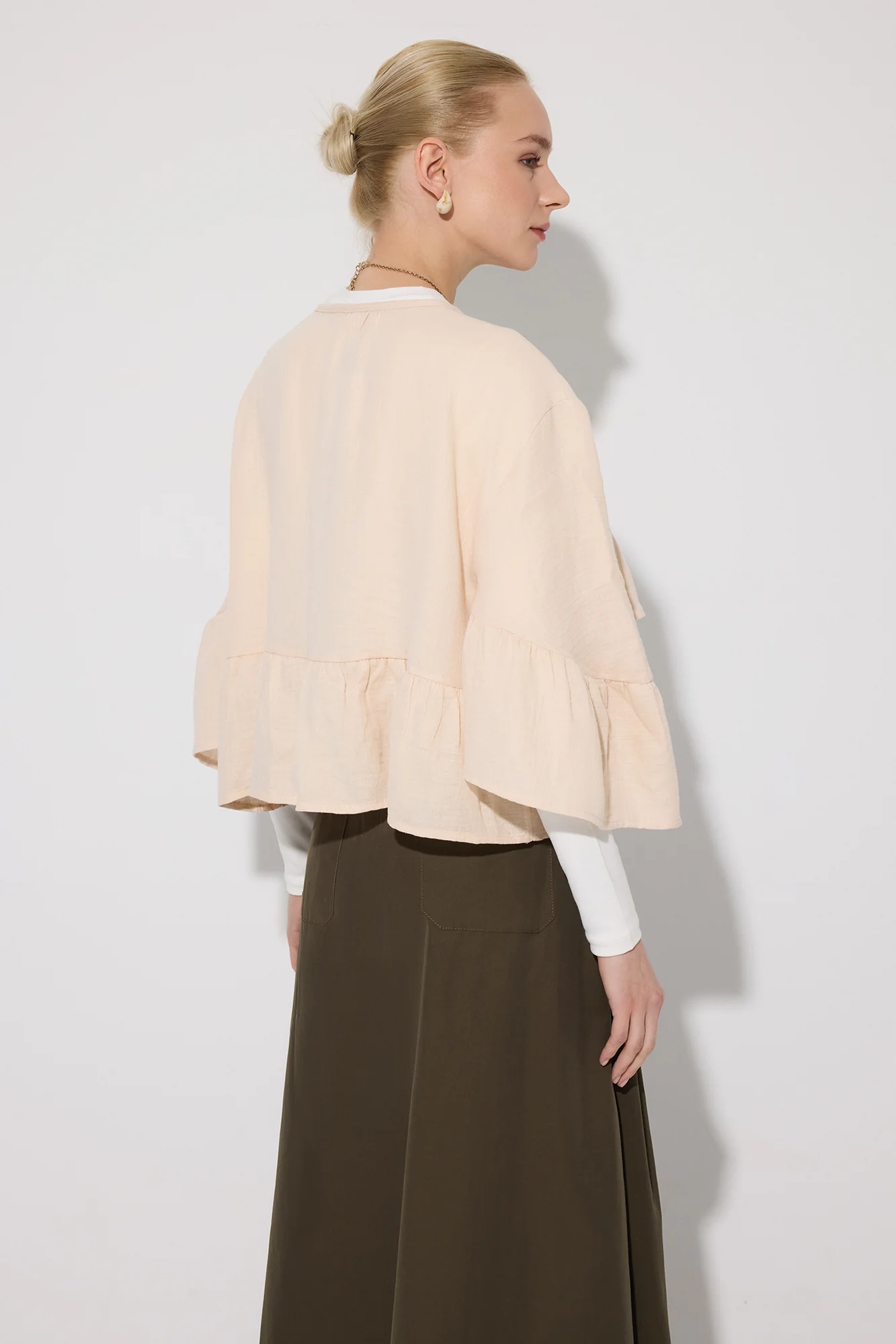 BAT SLEEVE MUSLIN SHIRT - Image 5