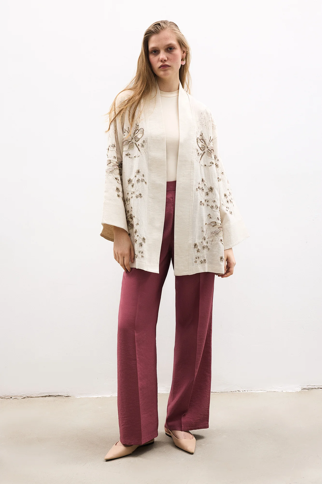 BEADED OVERSIZE KIMONO - Image 2