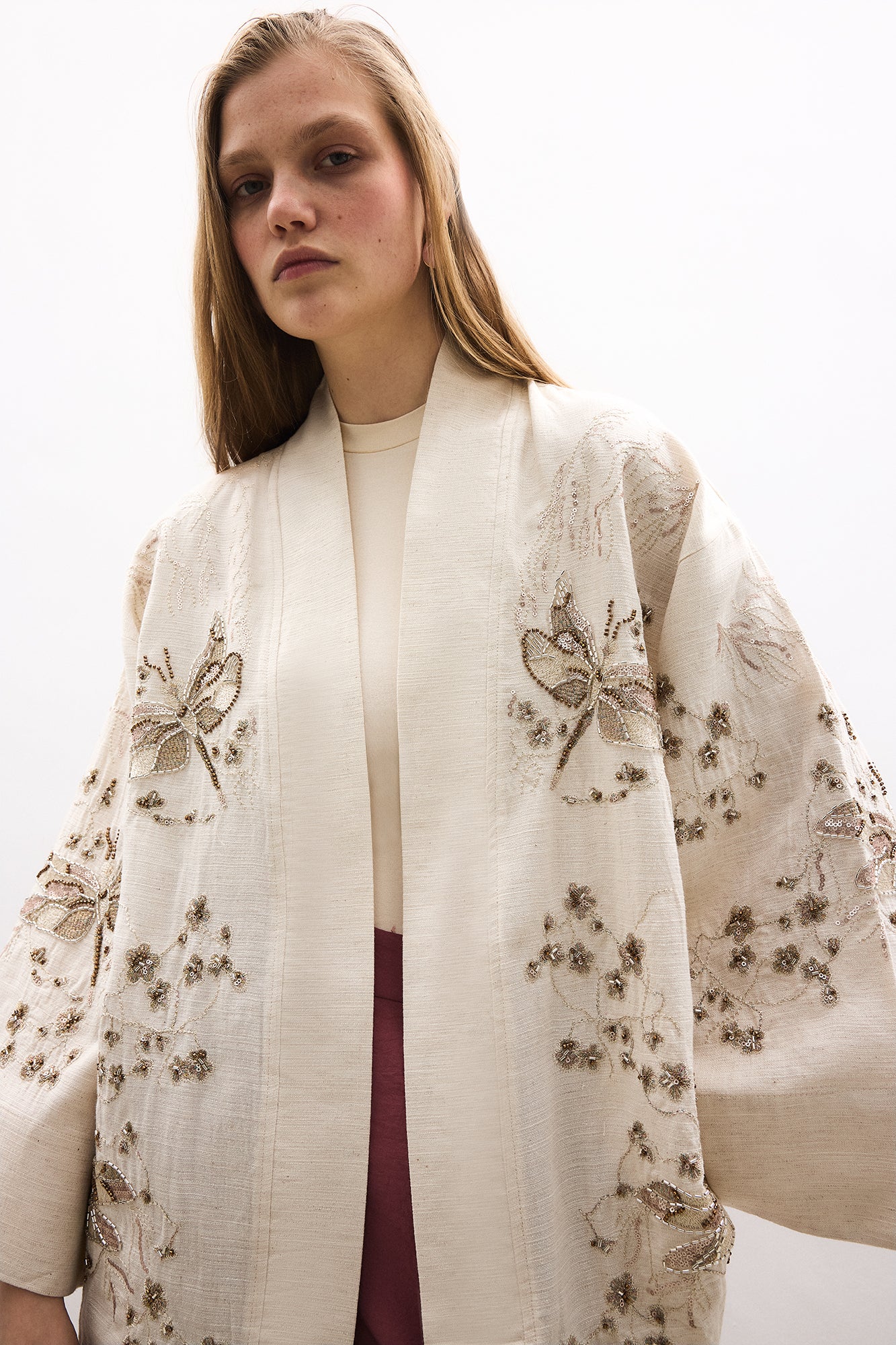 BEADED OVERSIZE KIMONO - Image 3