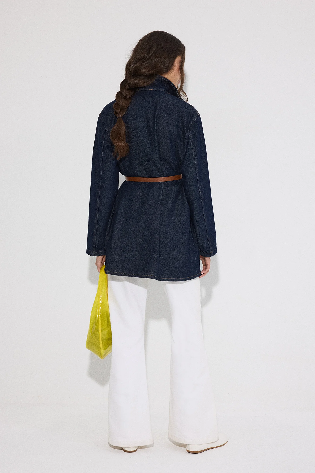 BELT DETAILED DENIM JACKET - Image 5