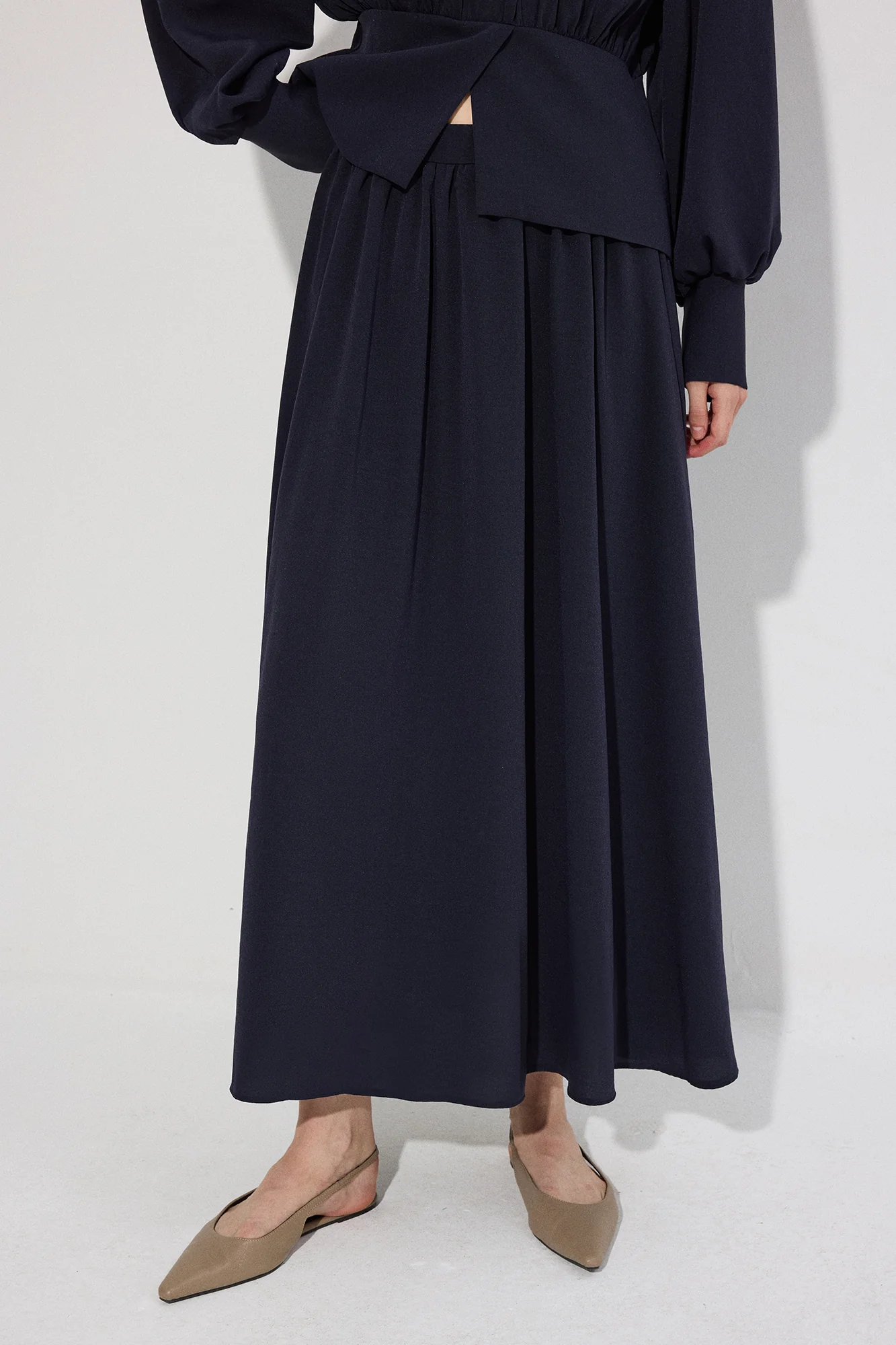 BELT DETAILED TUNIC SKIRT SET - Image 5