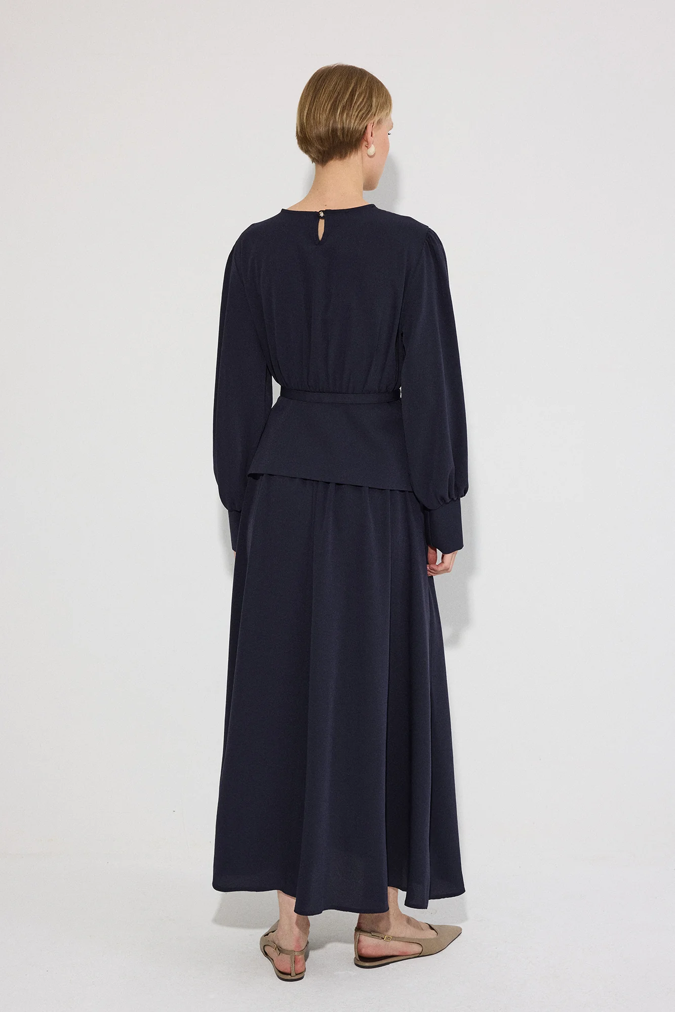 BELT DETAILED TUNIC SKIRT SET - Image 6