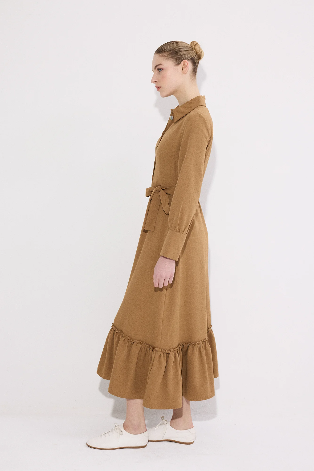 BELTED LINEN DRESS - Image 2