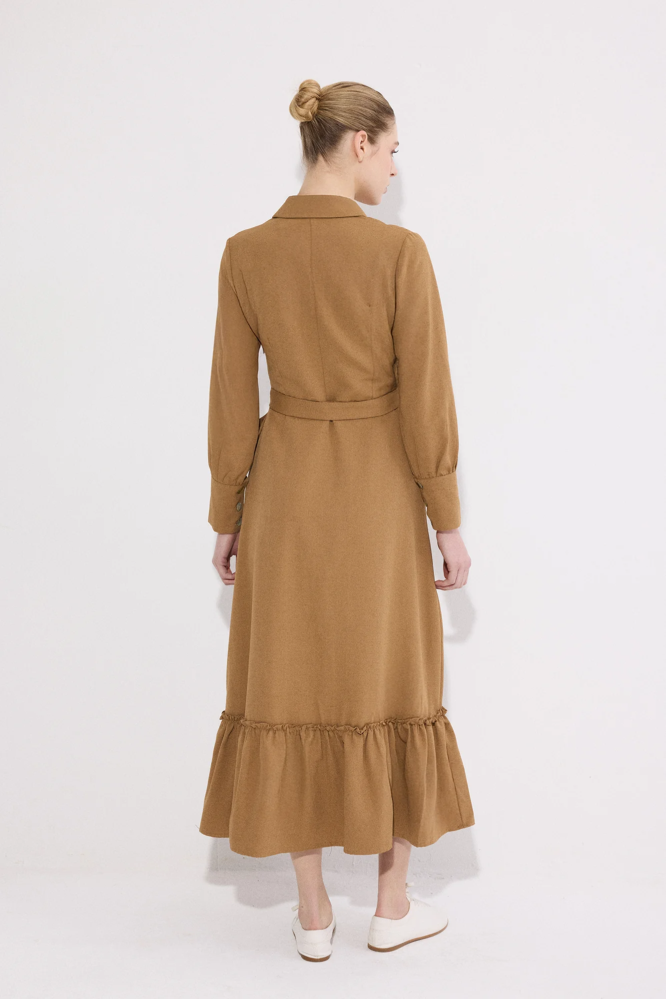 BELTED LINEN DRESS - Image 6