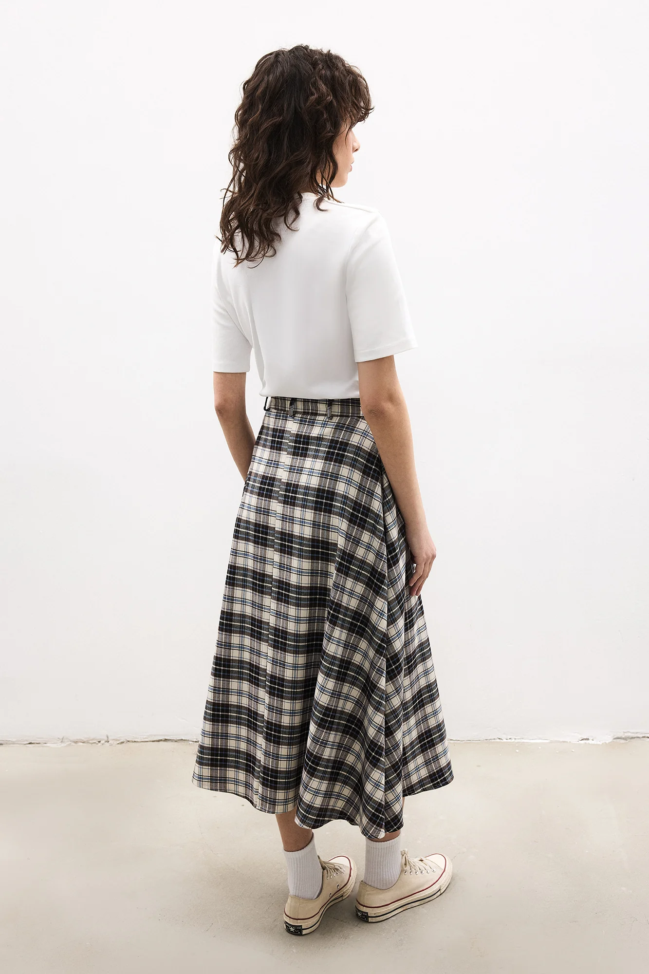 BELTED PLAID SKIRT - Image 5
