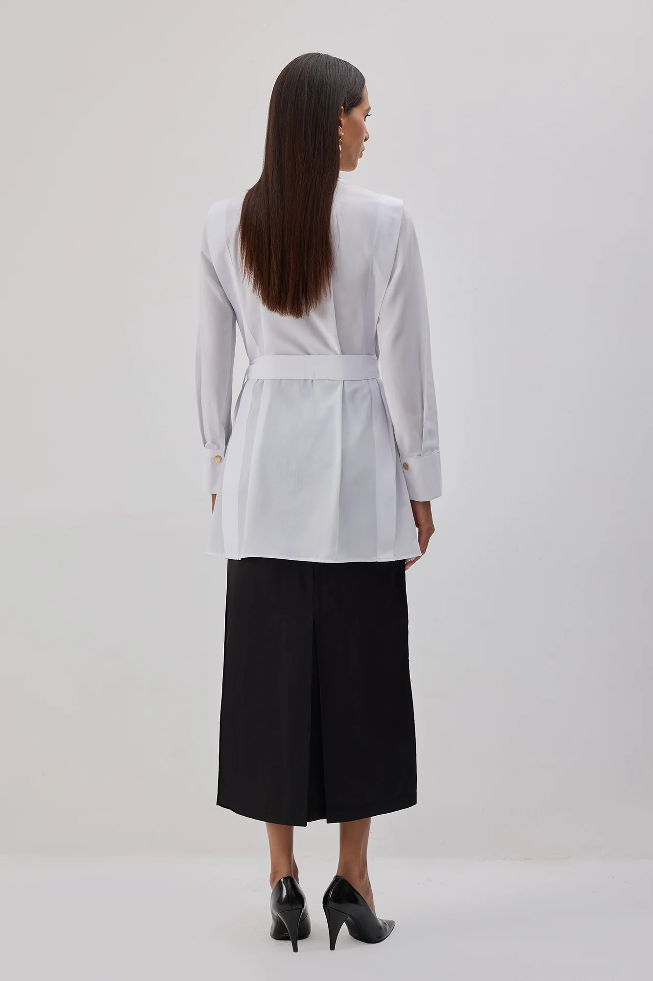 BELTED POPLIN SHIRT - Image 5