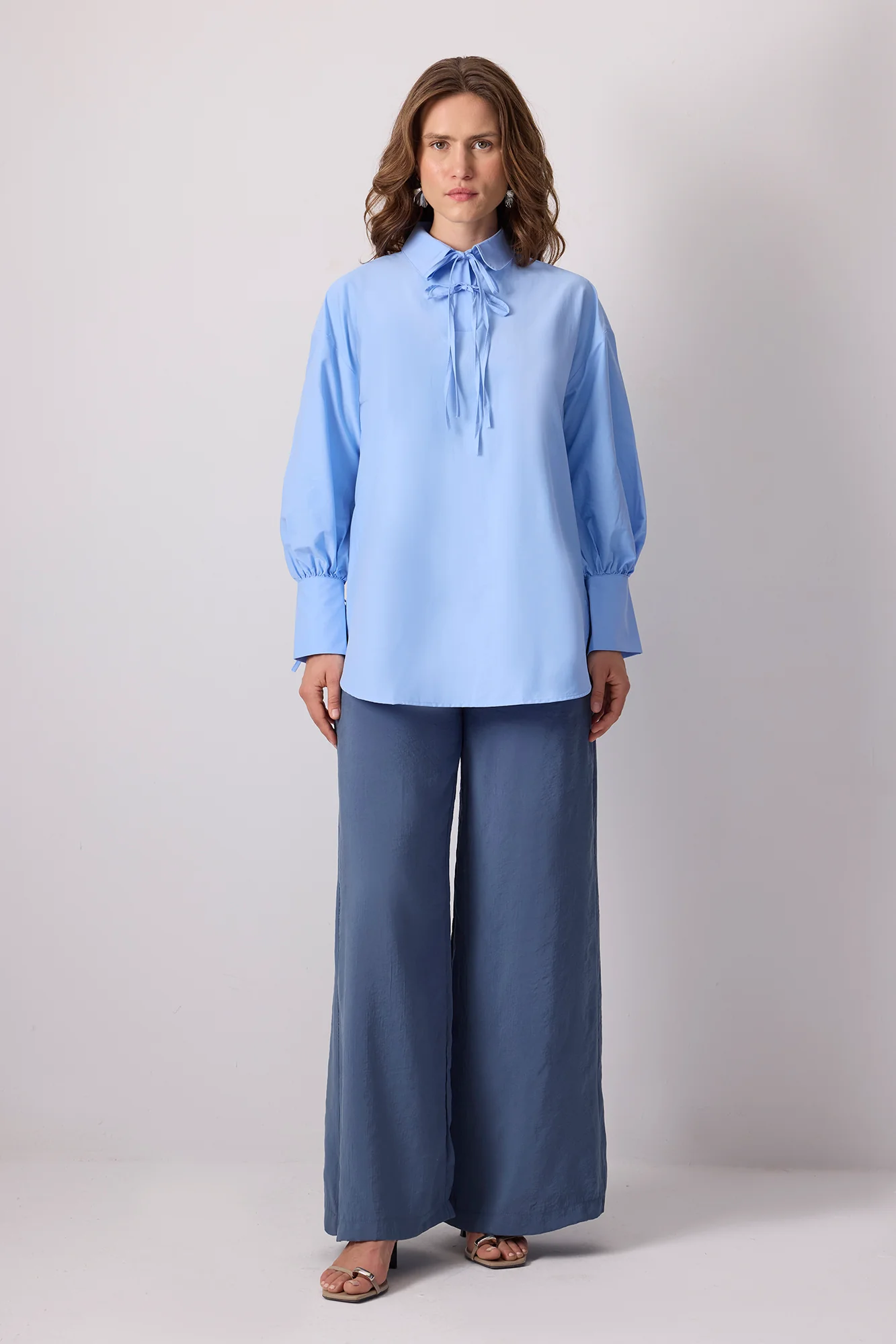 100% COTTON BINDING SHIRT COLLAR TUNIC - Image 3
