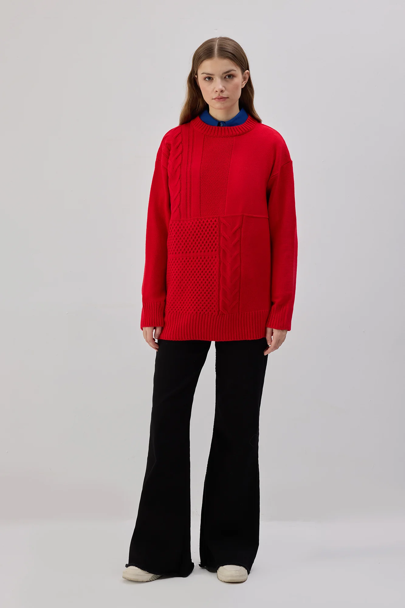 PATTERNED OVERSIZE KNITTED SWEATER - Image 2