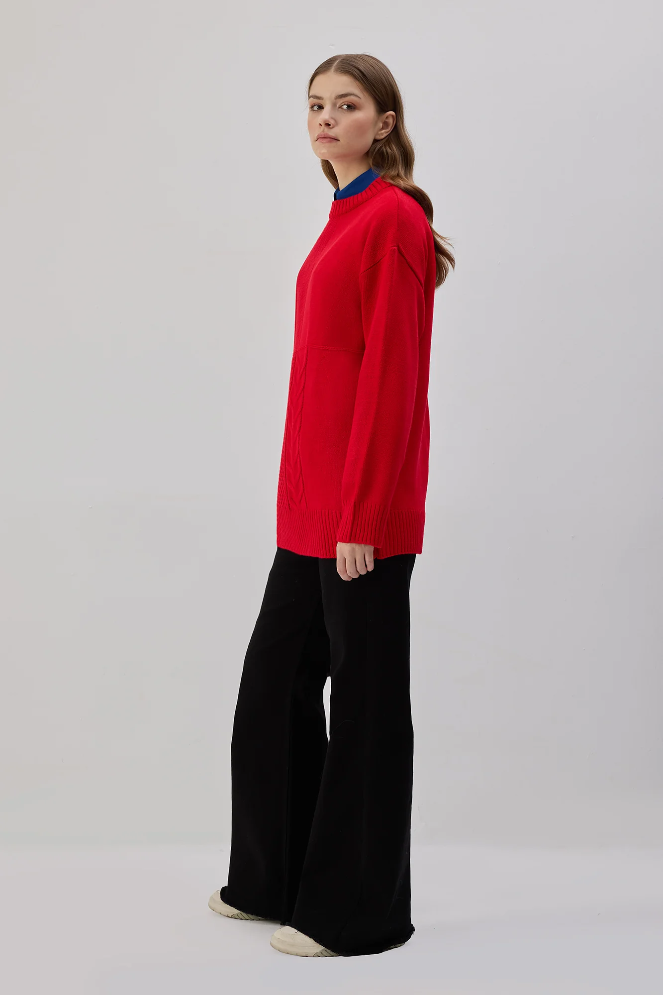 PATTERNED OVERSIZE KNITTED SWEATER - Image 5