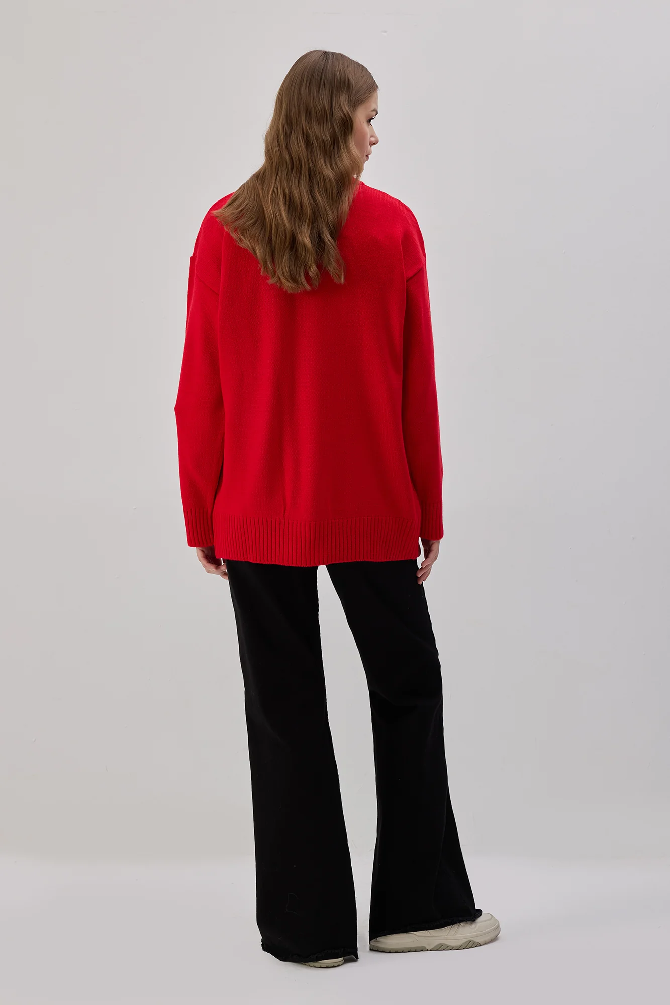 PATTERNED OVERSIZE KNITTED SWEATER - Image 6