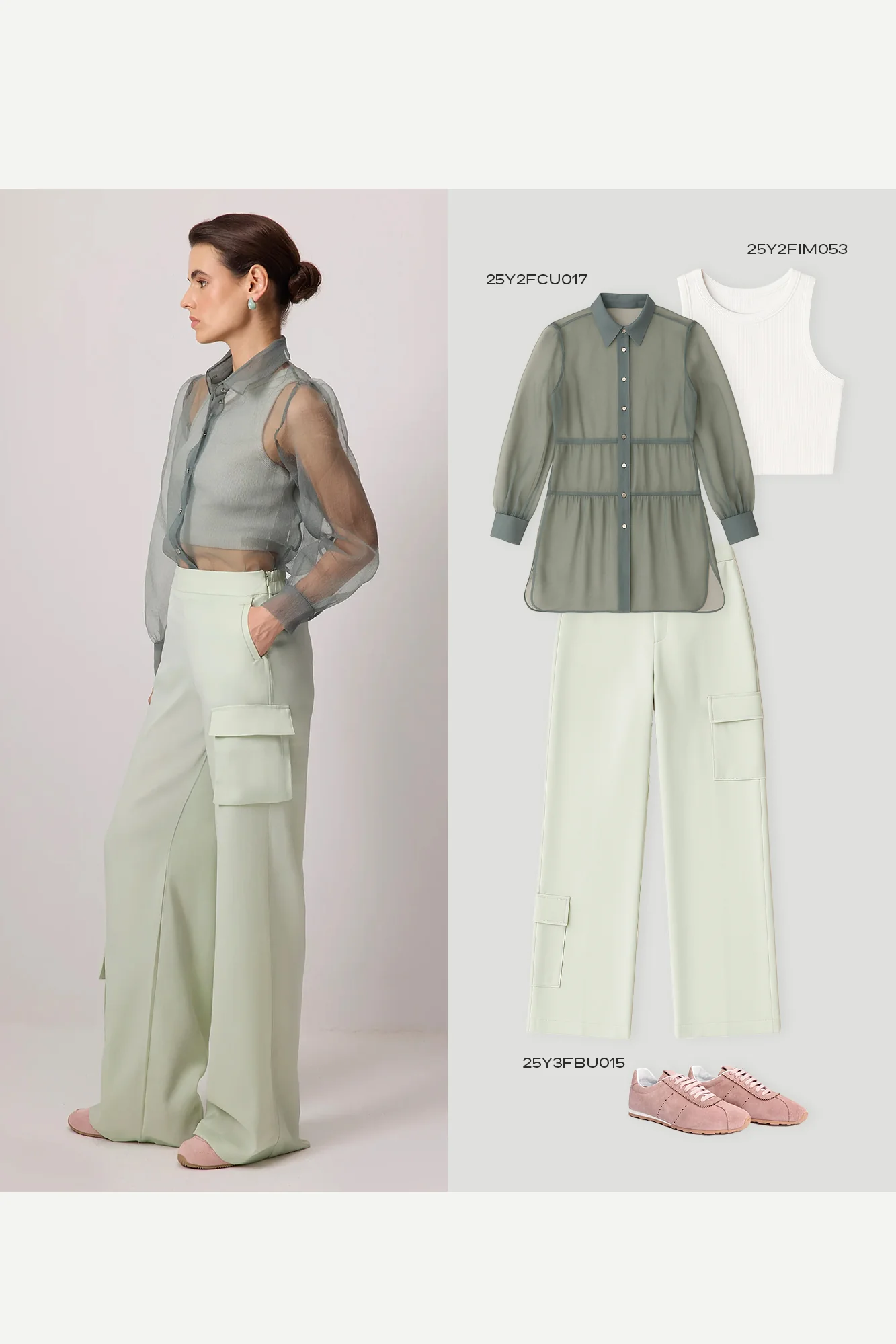 WIDE LEG SATIN TROUSERS - Image 7