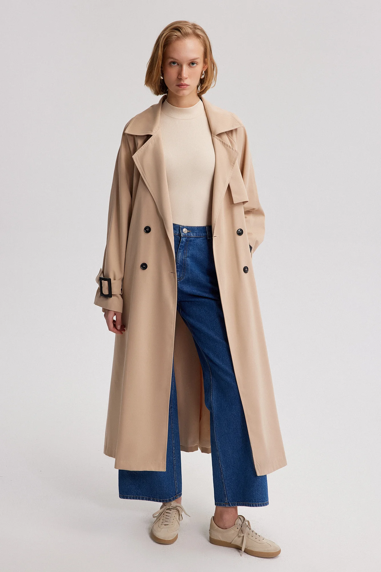 MAXİ LENGTH TRENCH COAT - Image 3