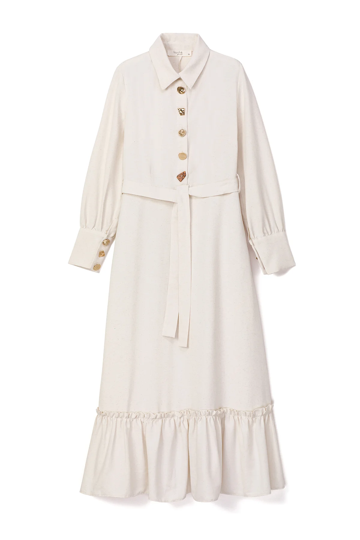 BUTTON DETAILED LONG DRESS - Image 6