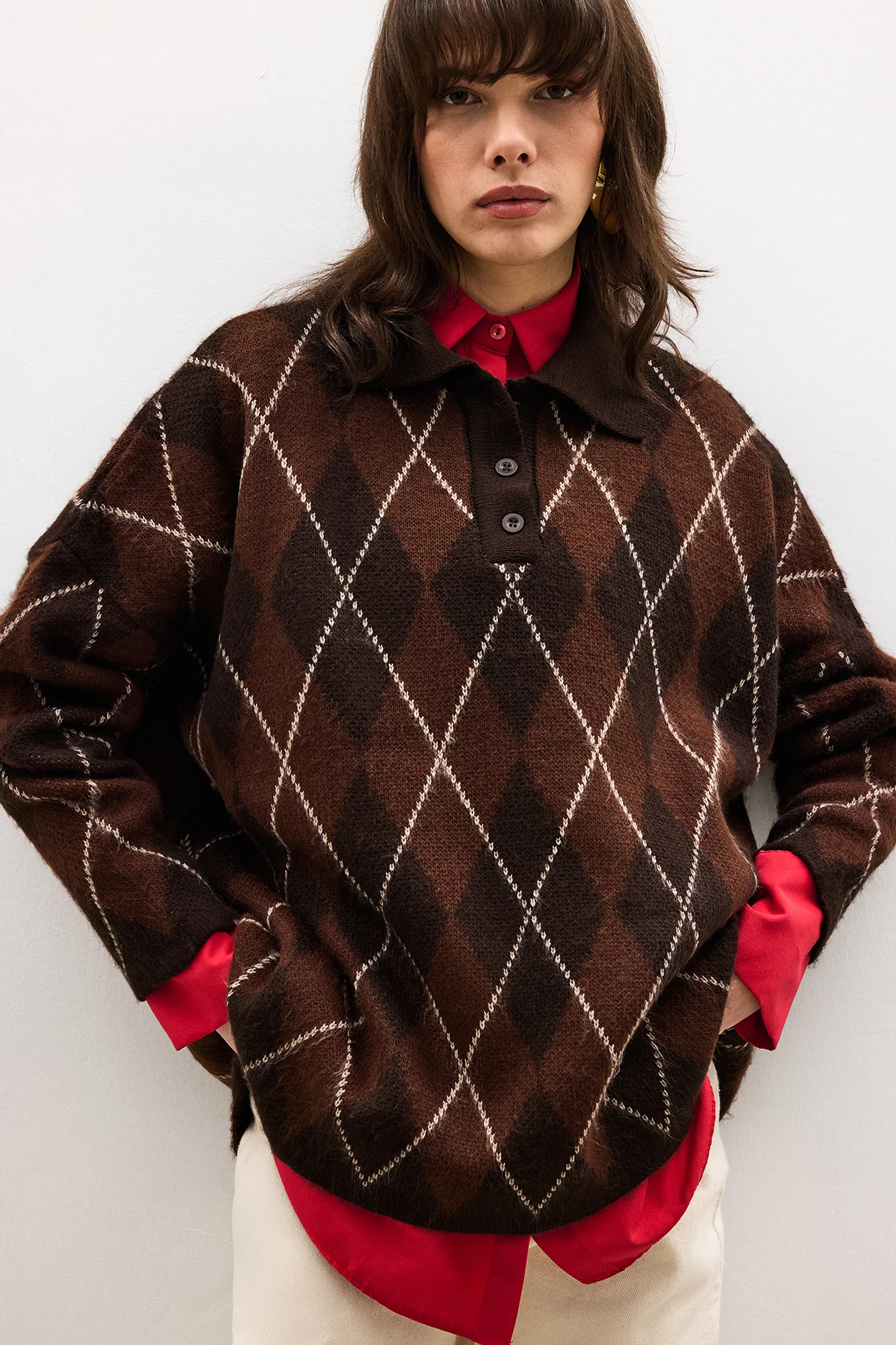BUTTONED KNIT SWEATER - Image 2