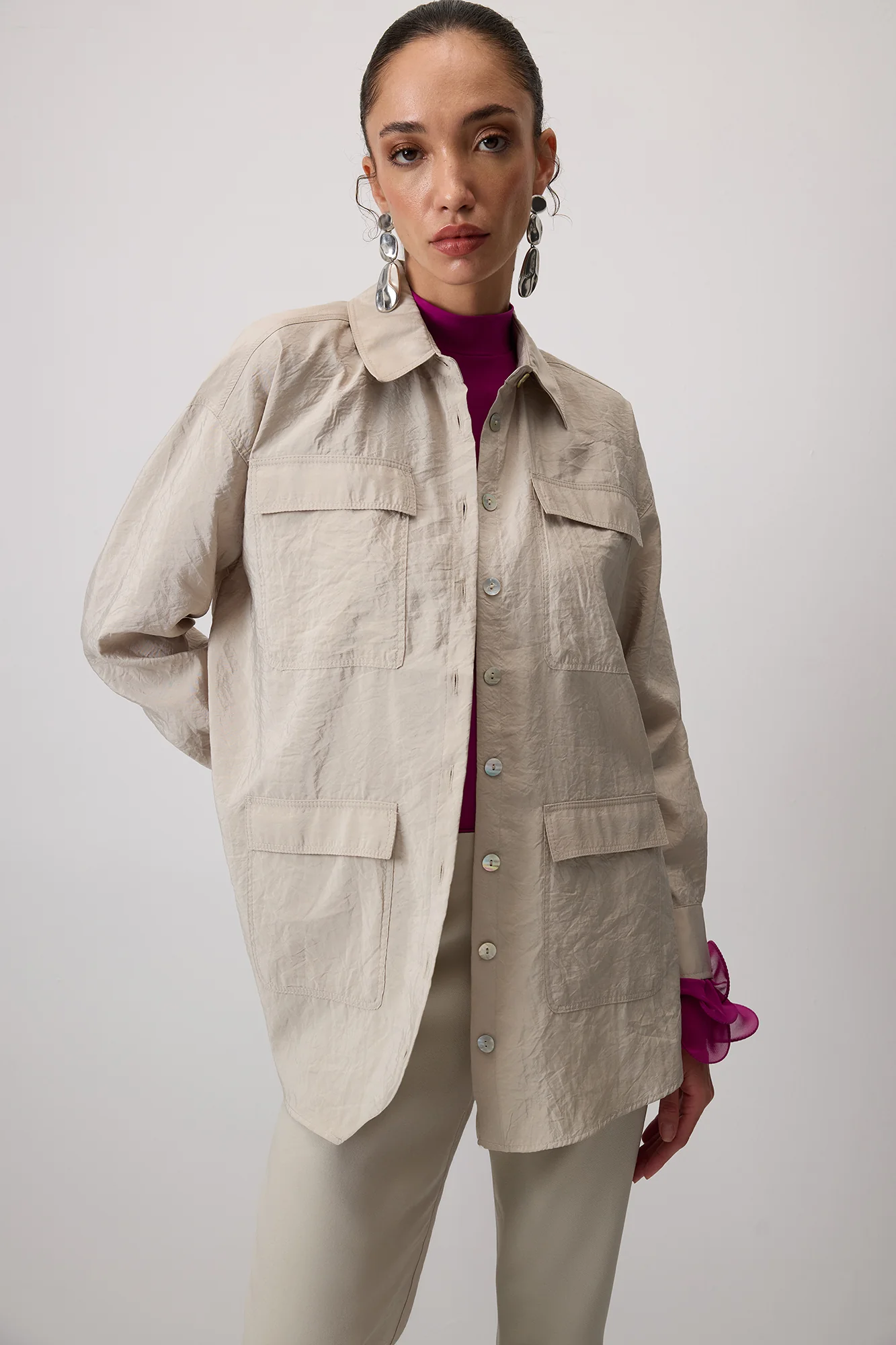 POCKET DETAILED CUPRA JACKET - Image 3
