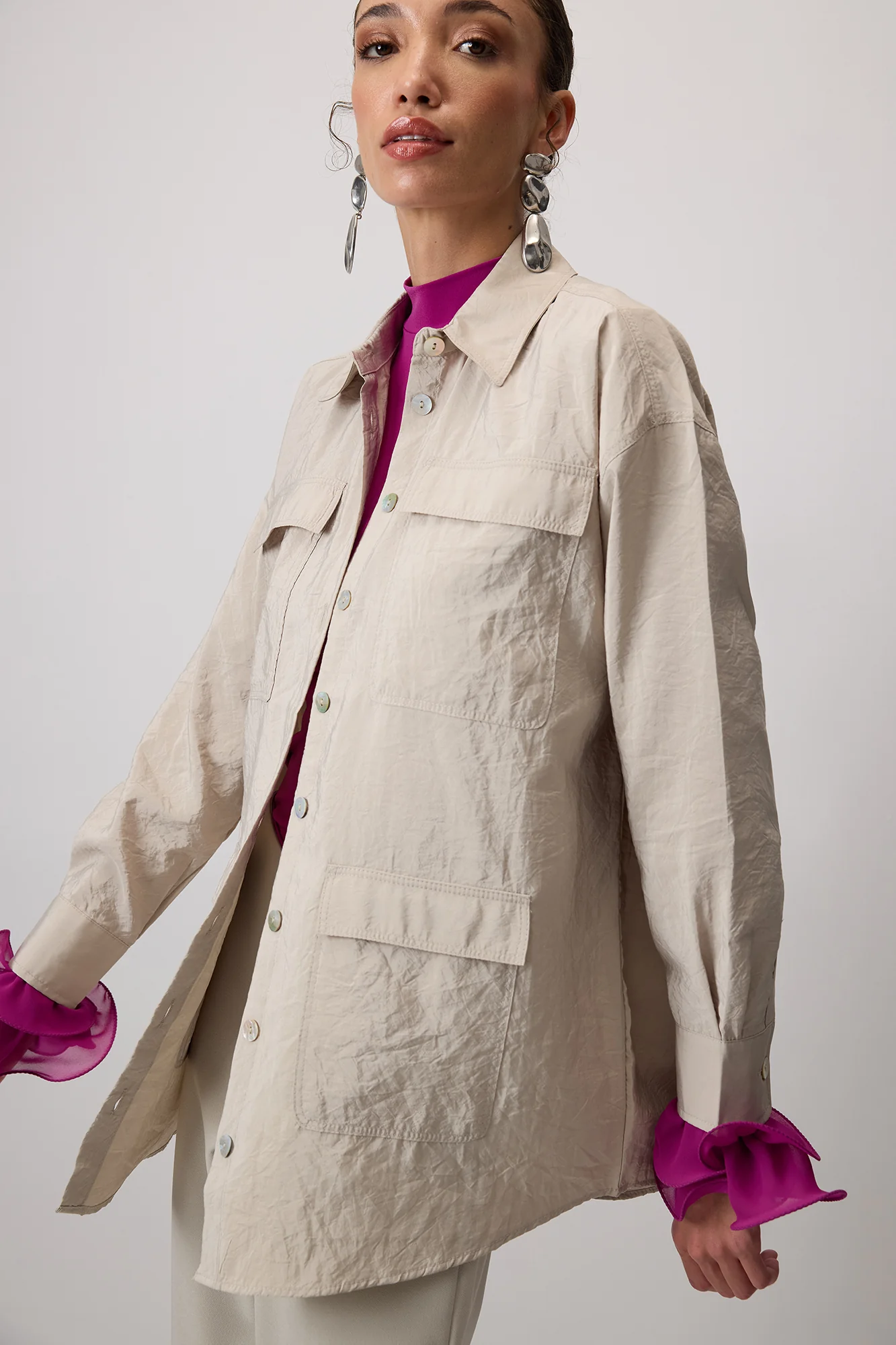 POCKET DETAILED CUPRA JACKET - Image 4
