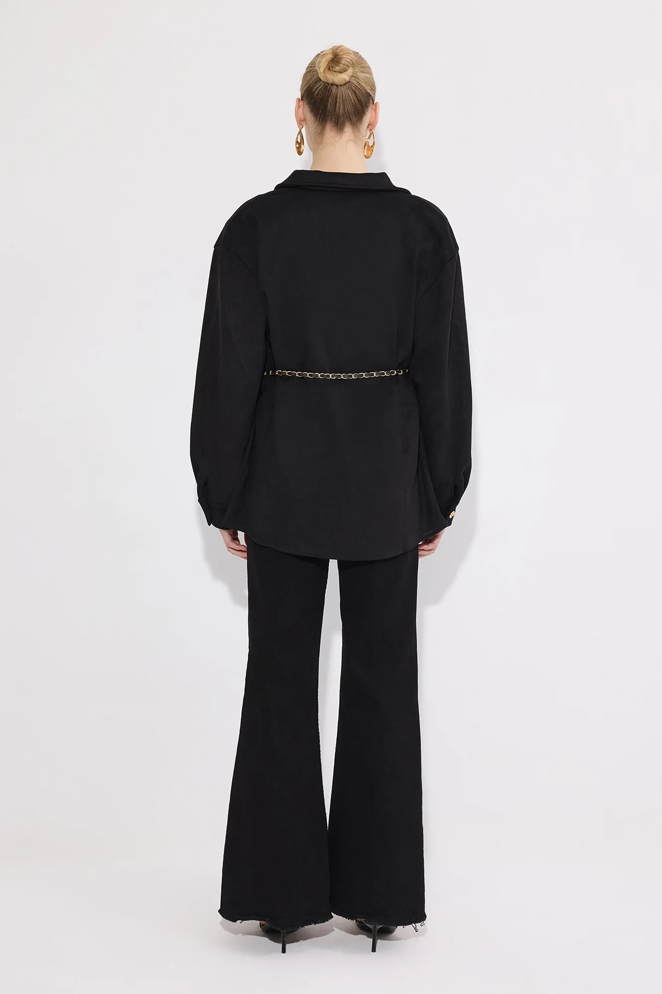 CHAIN BELT DETAILED SUEDE JACKET - Image 6