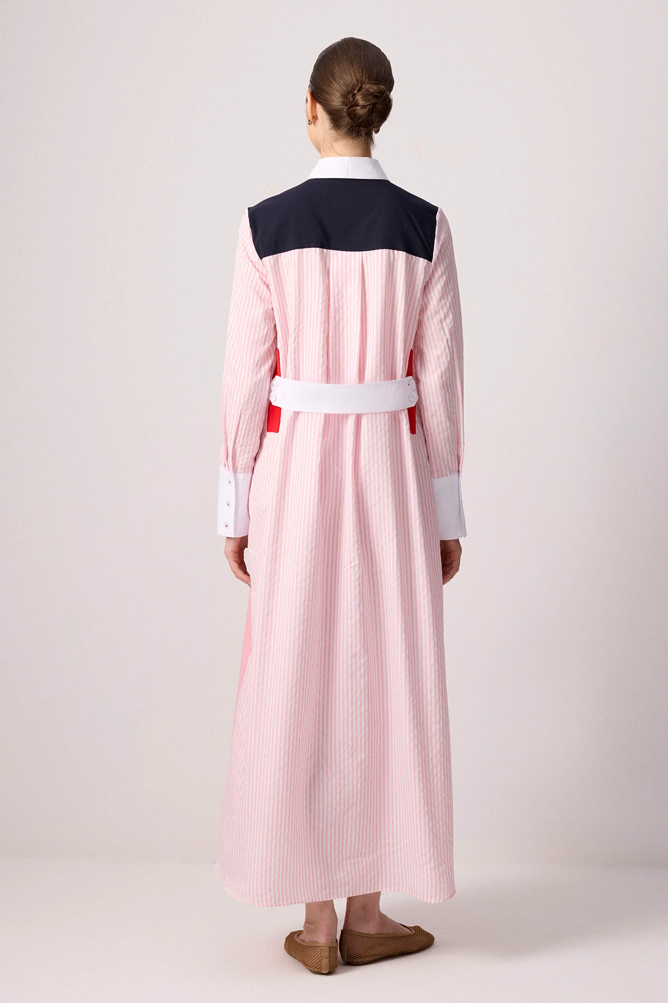 COLOR BLOCK SHIRT DRESS - Image 5