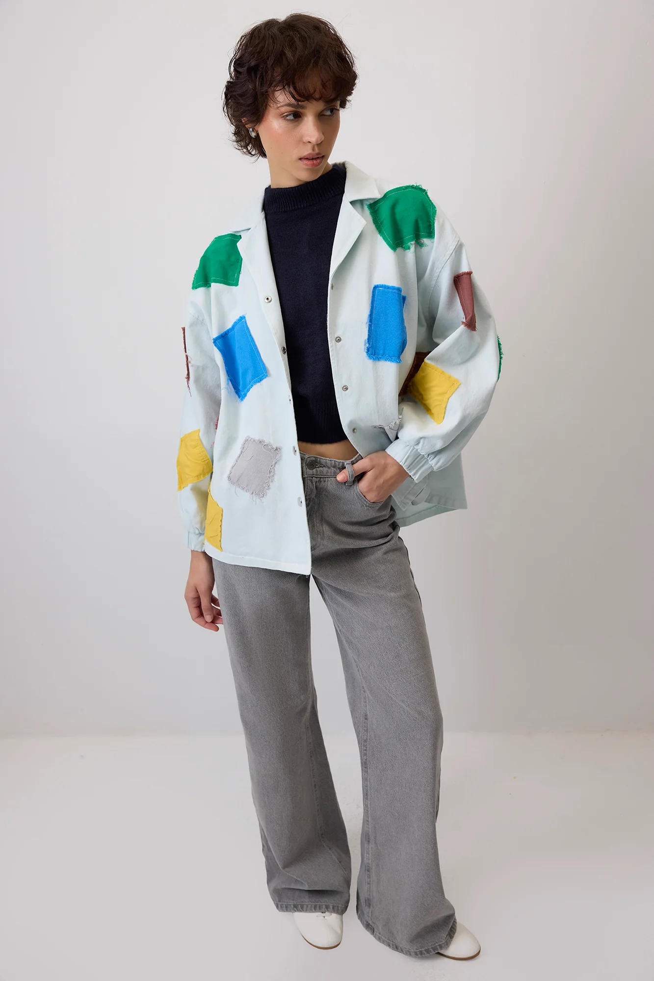 COLORED PATCH GABARDINE JACKET