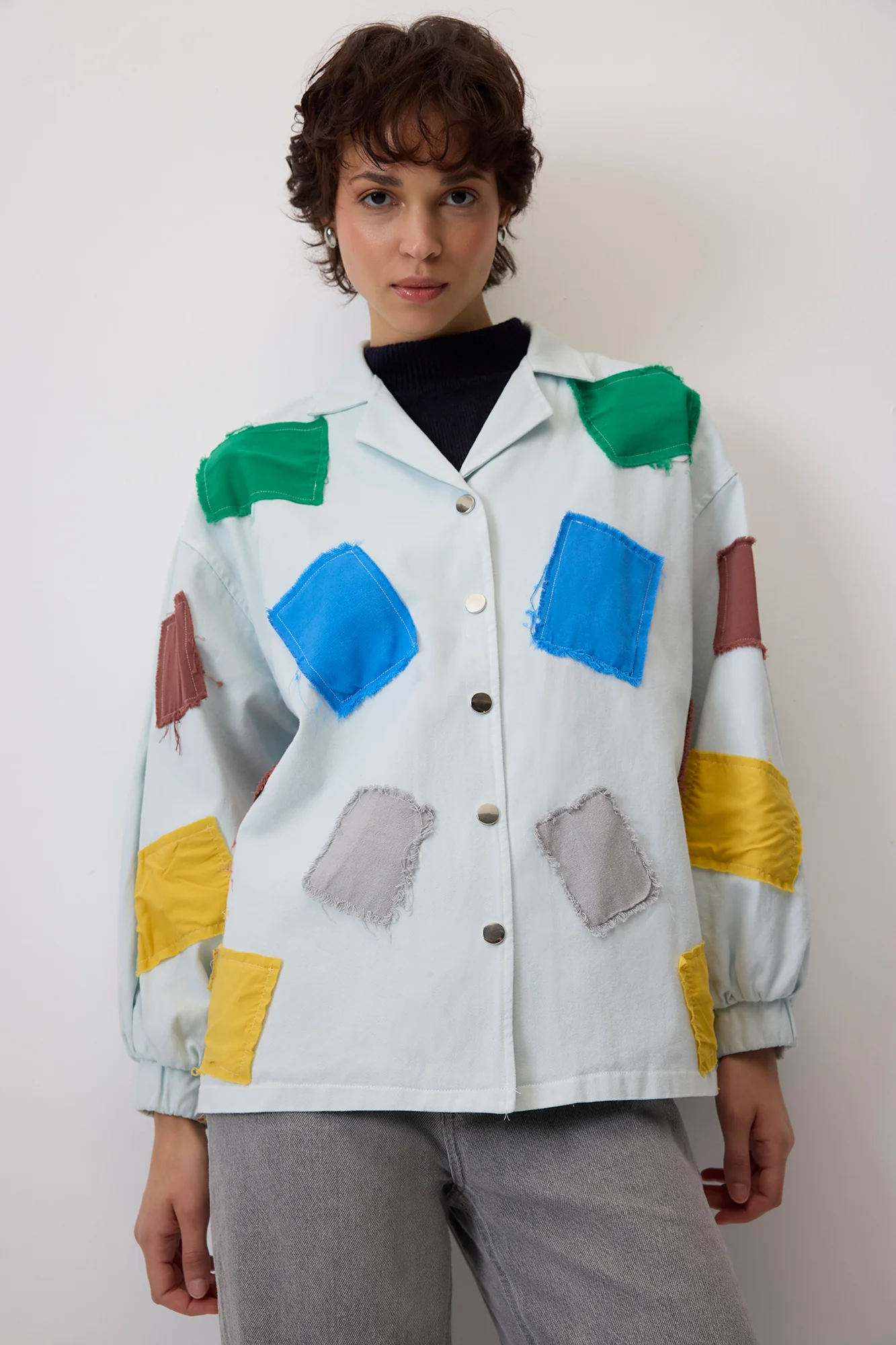 COLORED PATCH GABARDINE JACKET - Image 2