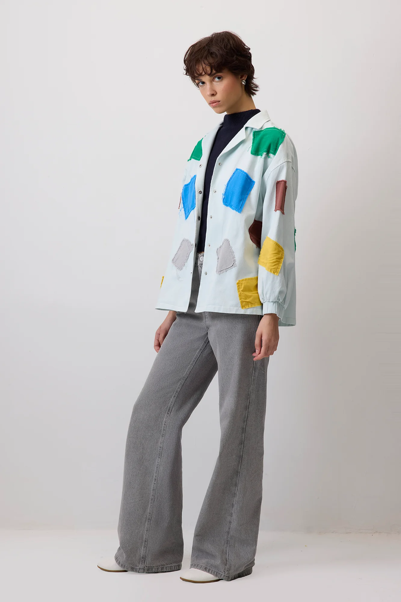 COLORED PATCH GABARDINE JACKET - Image 4