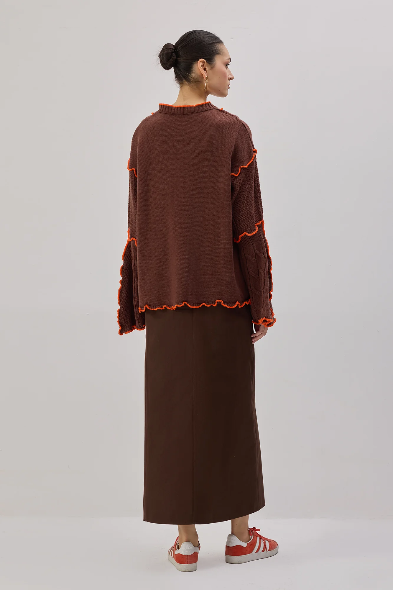 CONTRAST BELTED KNIT CARDIGAN - Image 7
